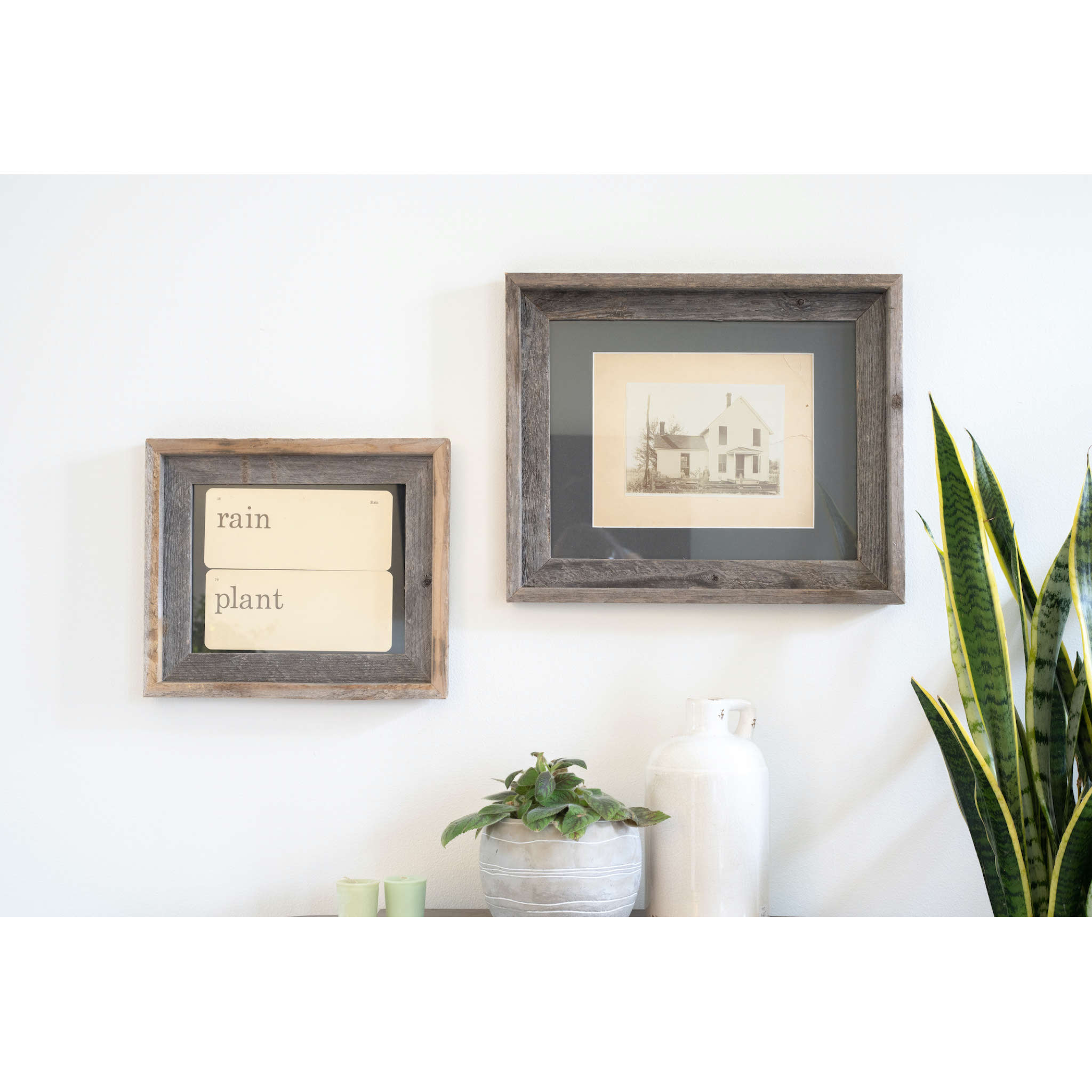 Rustic Cinder Picture Frame With Plexiglass Holder | 16