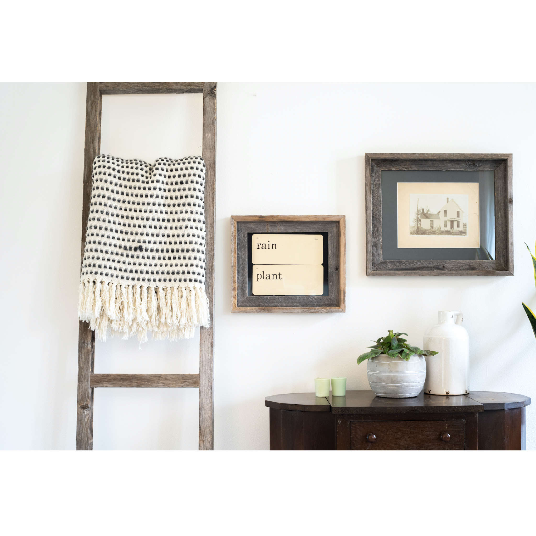 Rustic Cinder Picture Frame With Plexiglass Holder | 16
