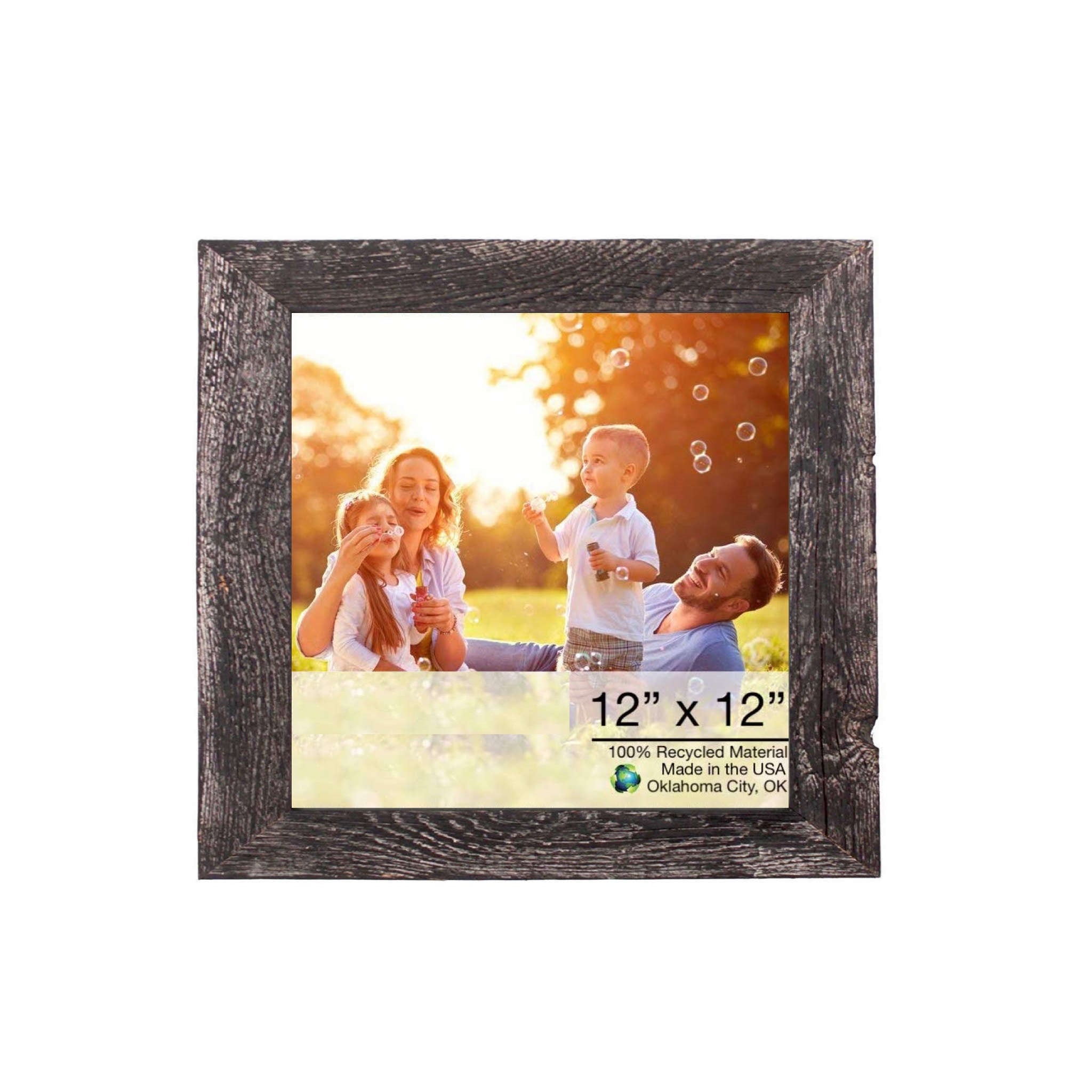Rustic Smoky Black Wood Picture Frame | 12