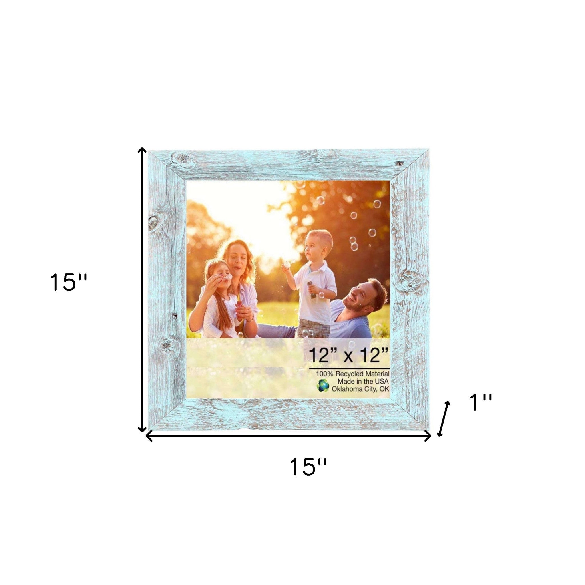 Rustic Blue Wood Picture Frame | 12