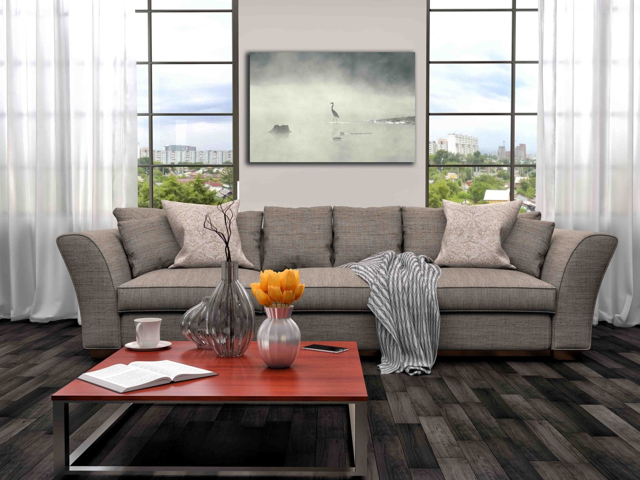 Guernsey Mist I Wall Canvas Installed