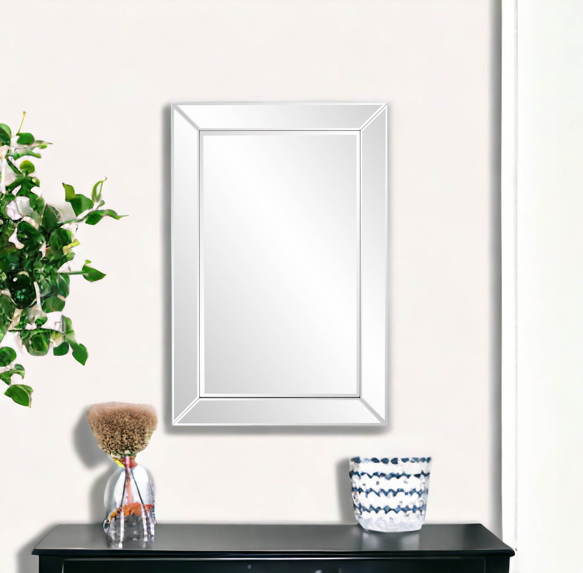 Mirrored Frame Hanging Accent Wall Mirror | 24