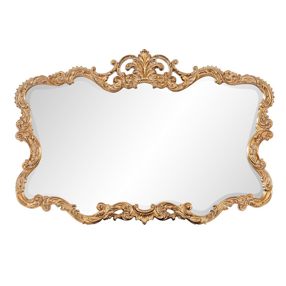 Gold Leaf Wall Mirror With Decorative Textured Frame | 27