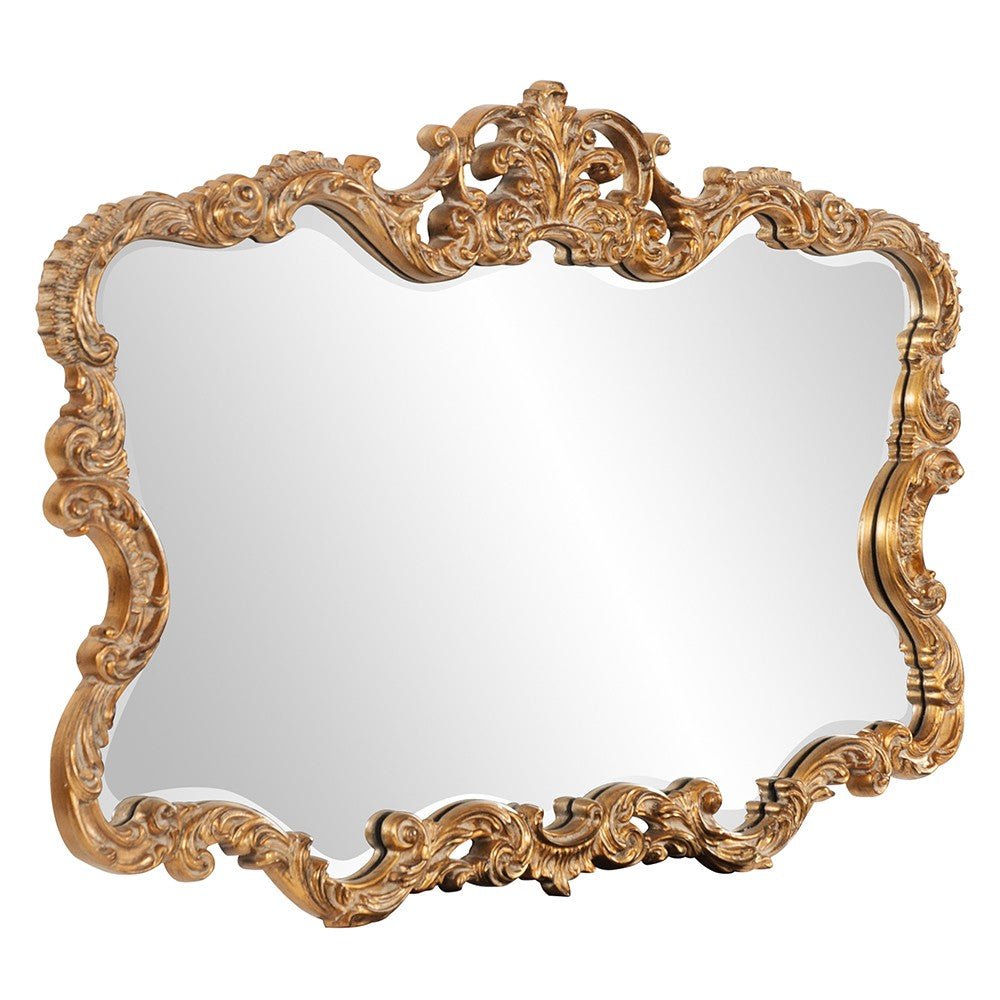 Gold Leaf Wall Mirror With Decorative Textured Frame | 27