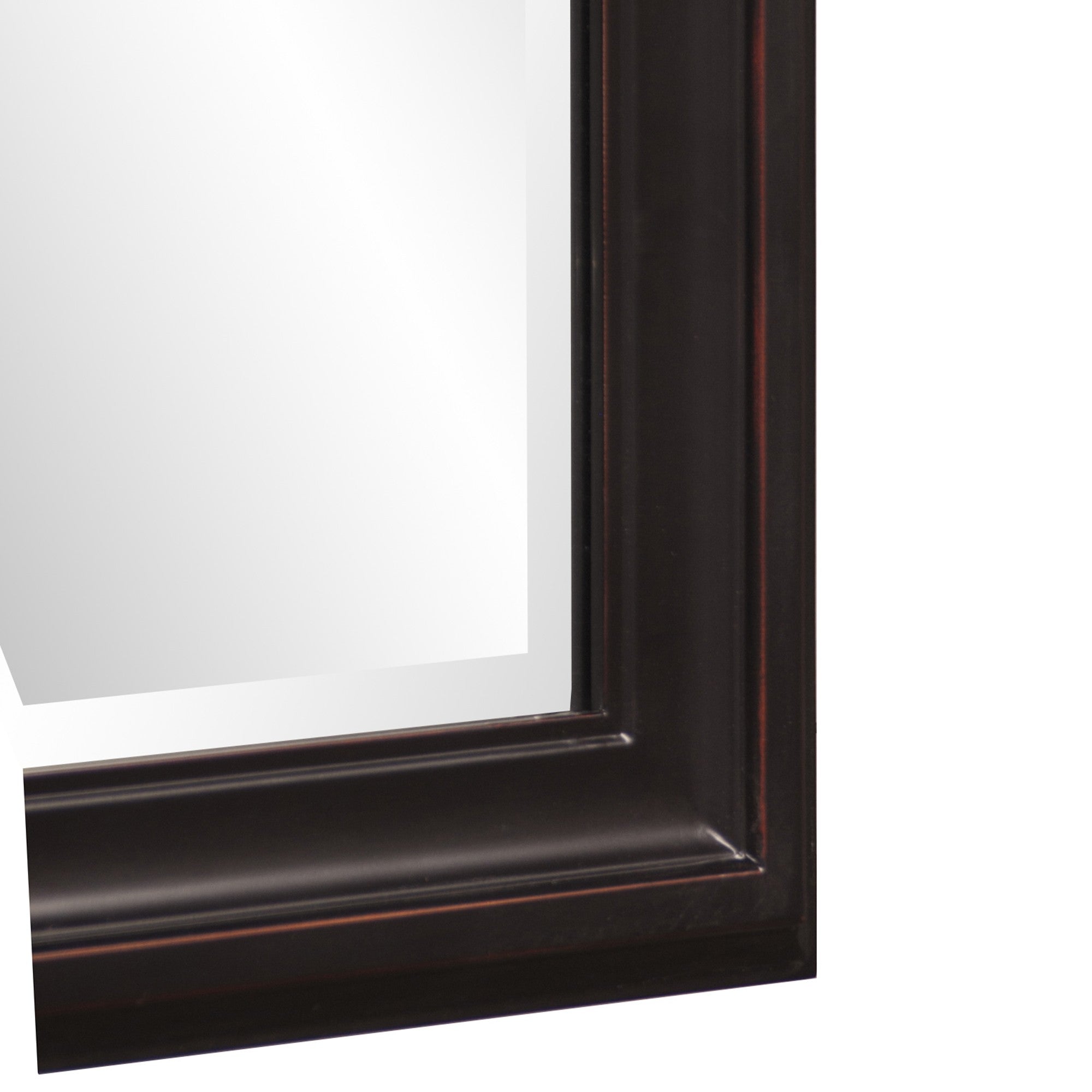 Rectangle Oil Rubbed Bronze Finish Wood Wall Mirror | 25