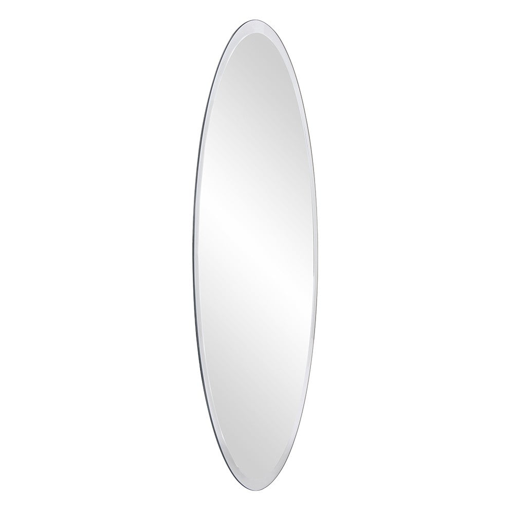 Oval Shaped Frameless Wall Mirror | 24