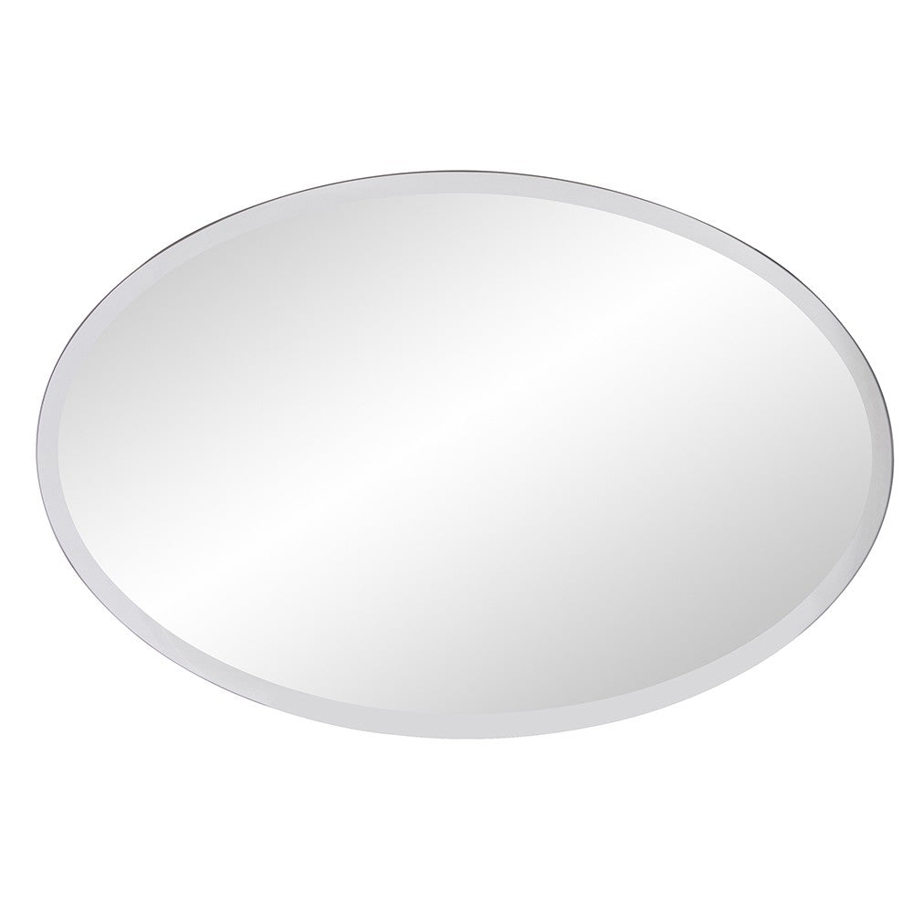 Oval Shaped Frameless Wall Mirror | 24