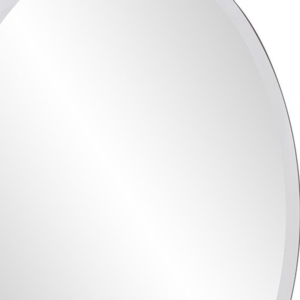 Oval Shaped Frameless Wall Mirror | 24