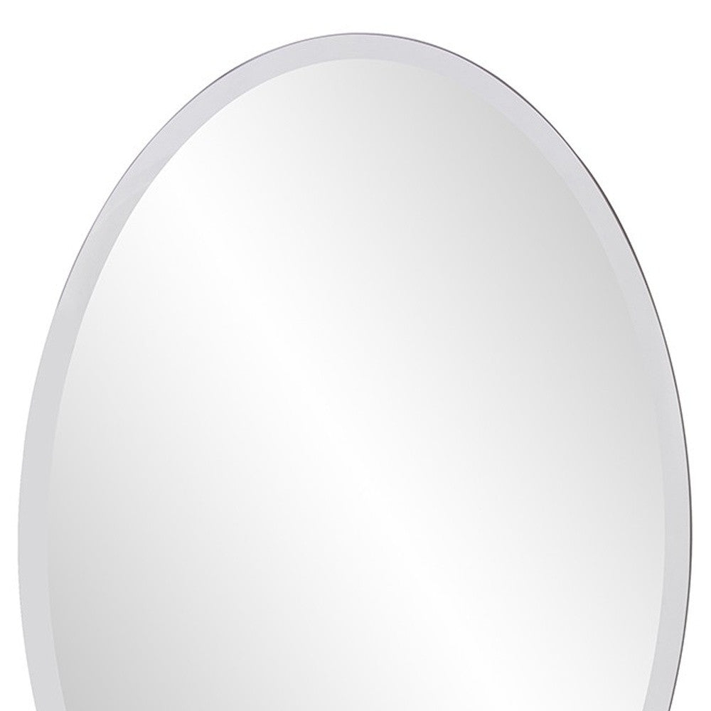 Oval Shaped Frameless Wall Mirror | 24