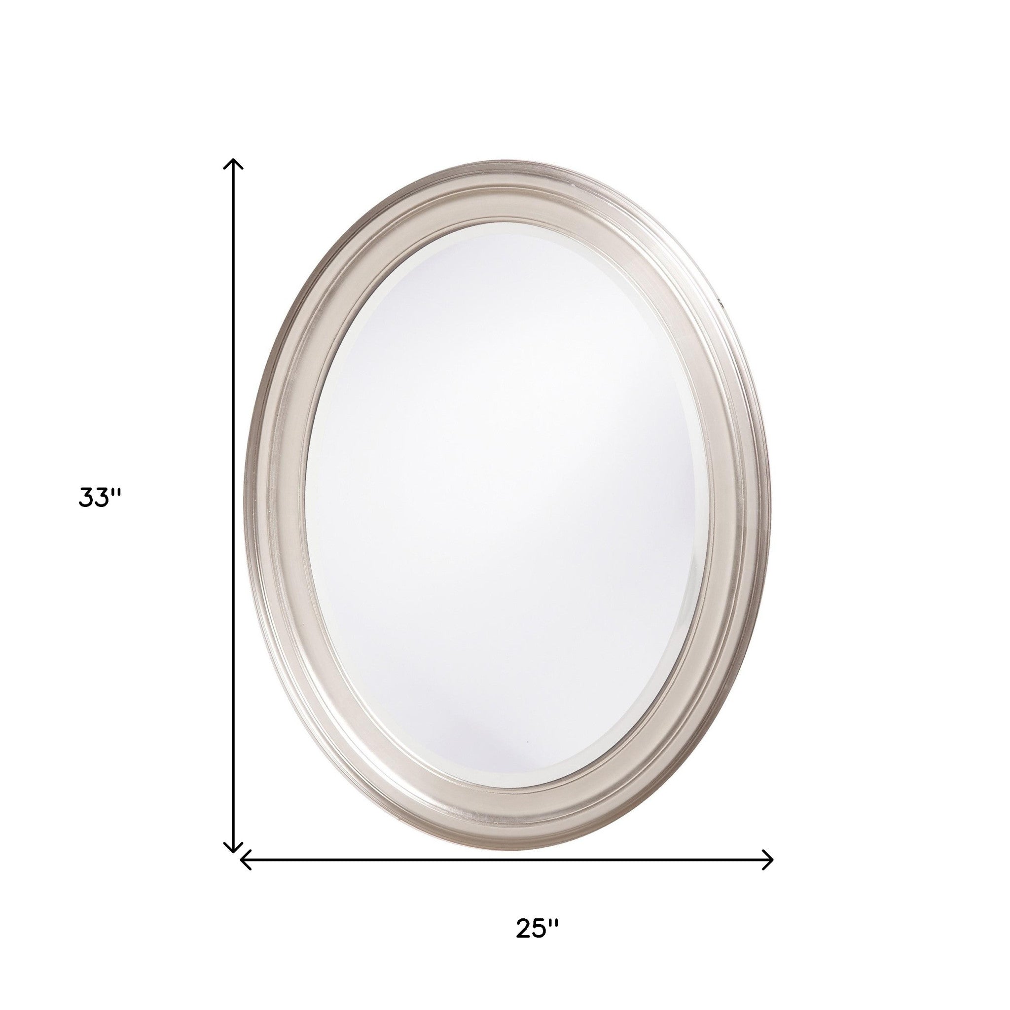 Modern Wall Mirror With Silver Leaf Frame | 25