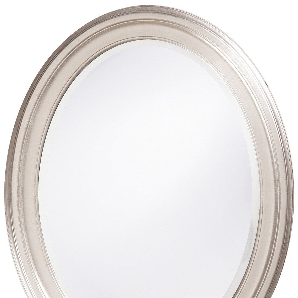 Modern Wall Mirror With Silver Leaf Frame | 25