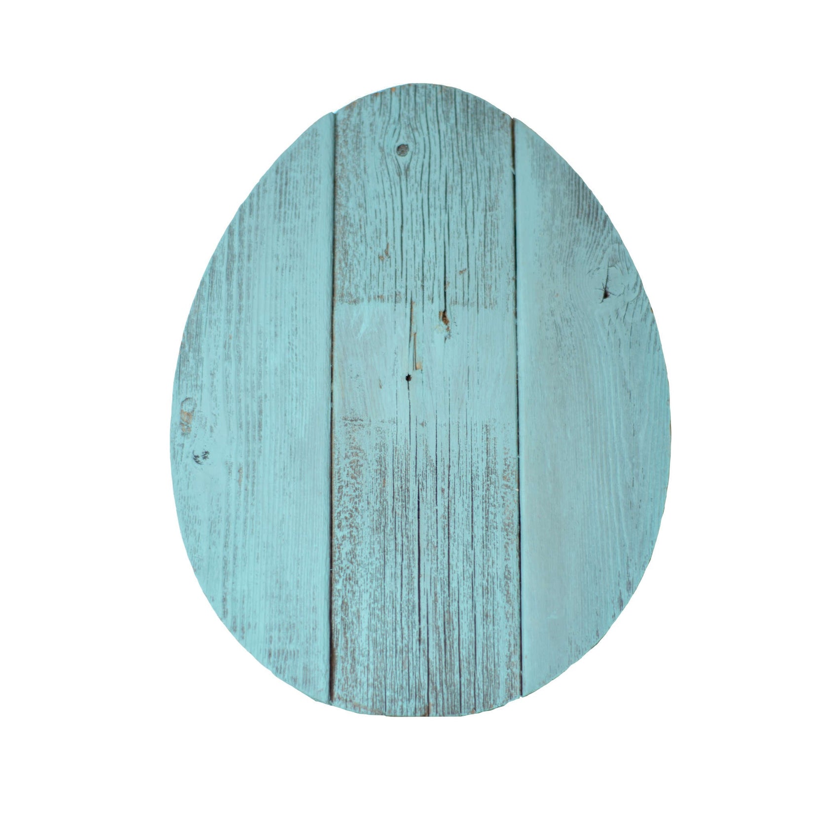 Farmhouse Turquoise Wooden Large Egg | 9