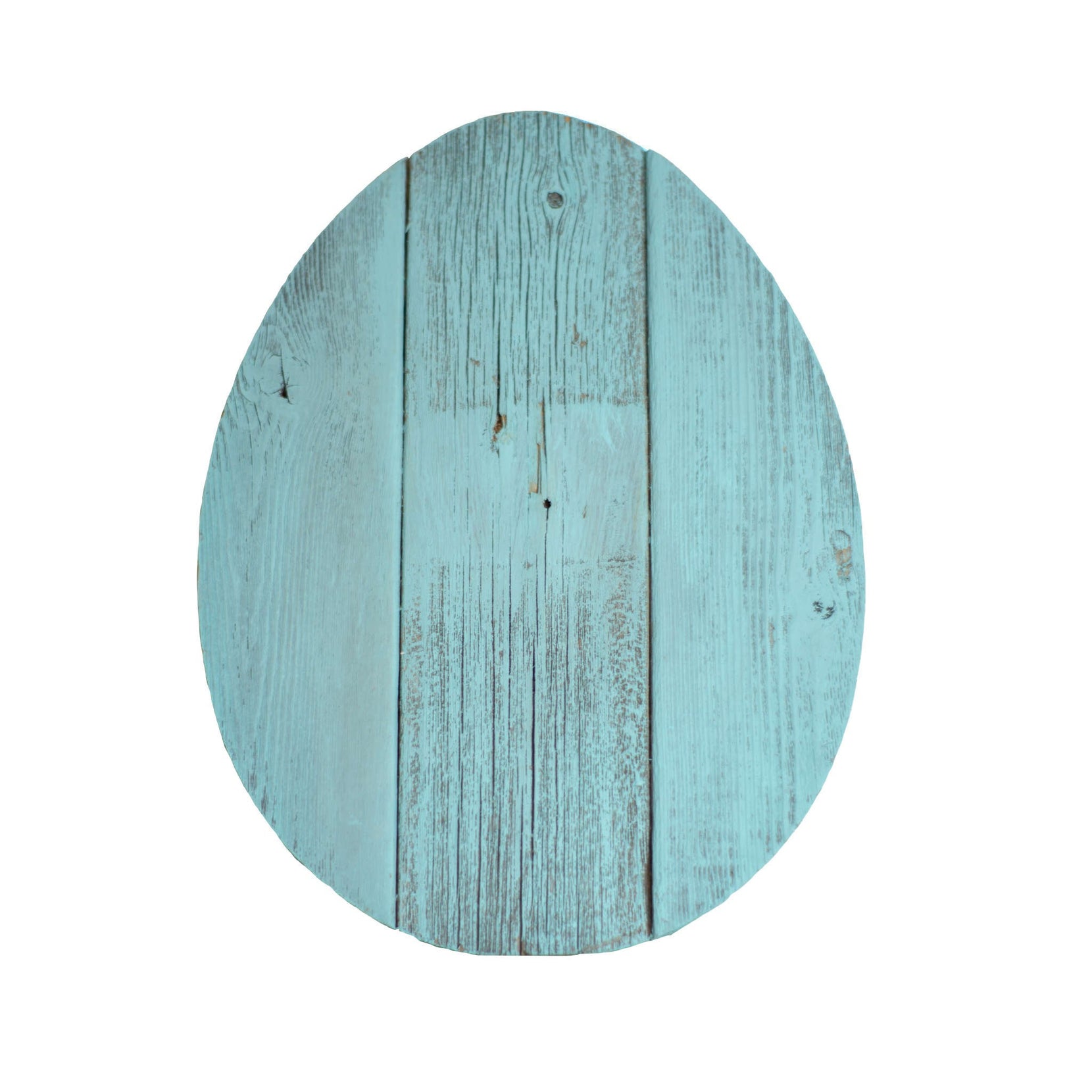 Farmhouse Turquoise Wooden Large Egg | 9