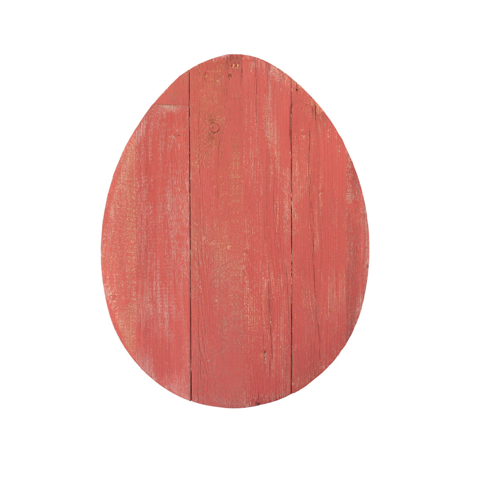 Farmhouse Red Wooden Large Egg | 9