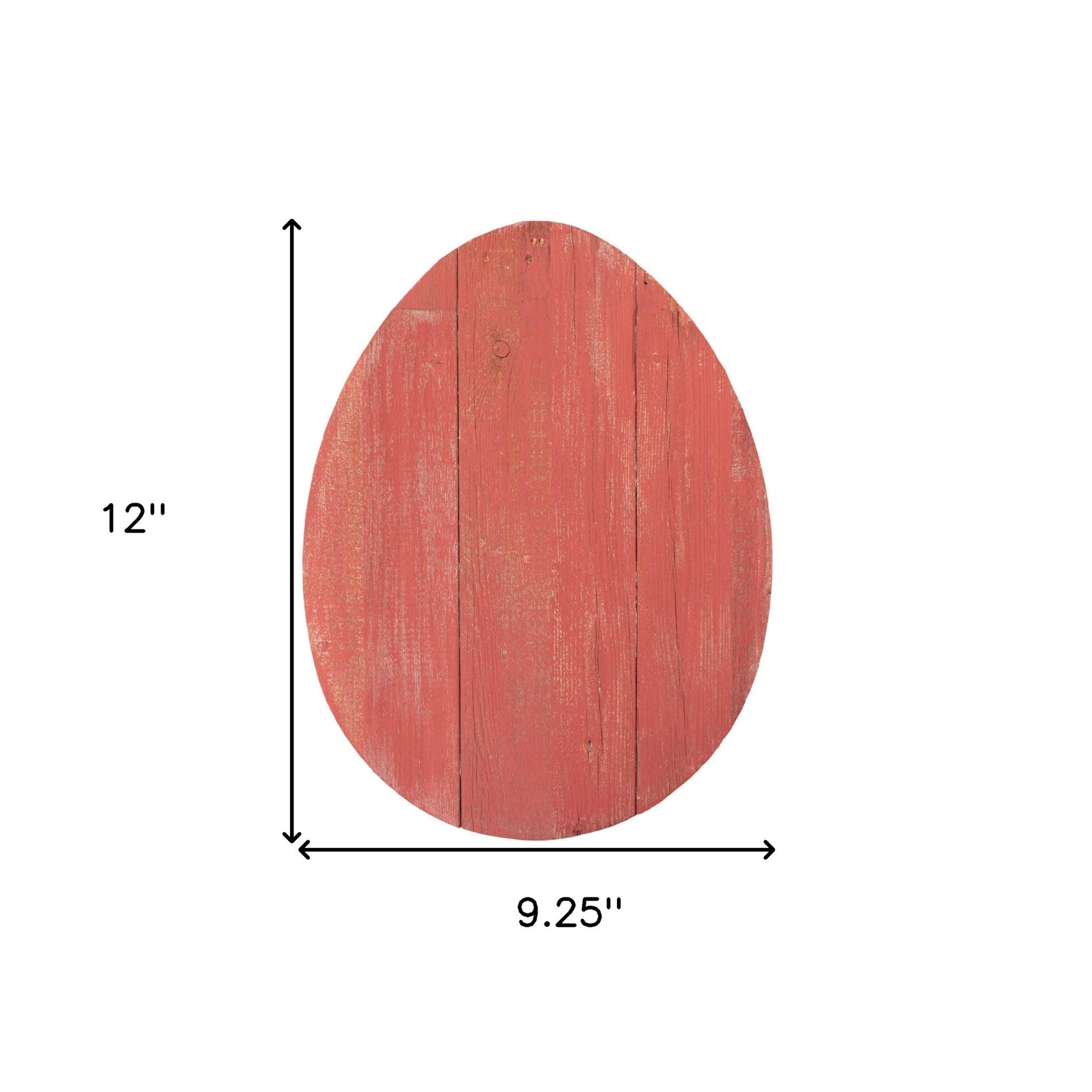 Farmhouse Red Wooden Large Egg | 9