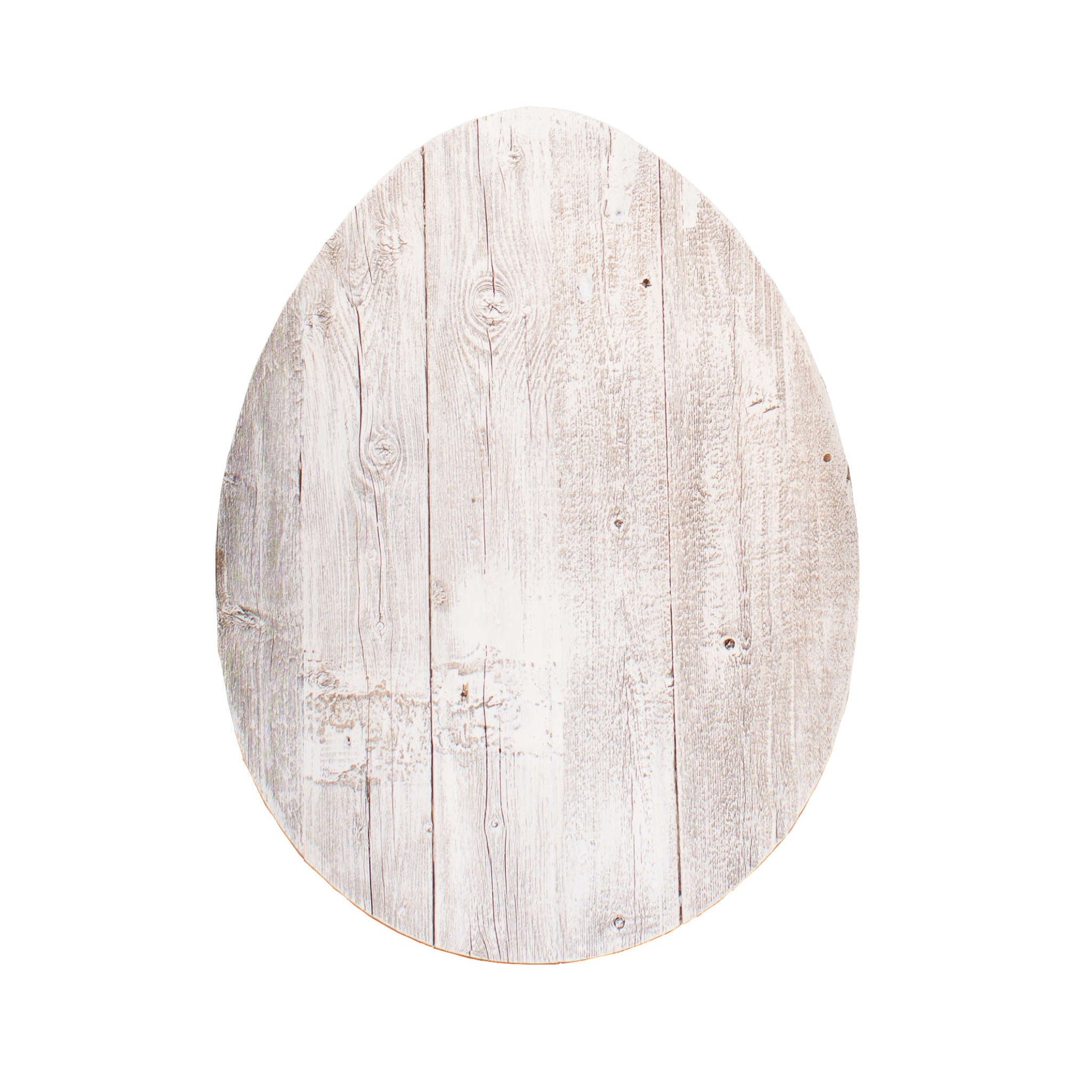 Farmhouse White Wash Wooden Large Egg | 9