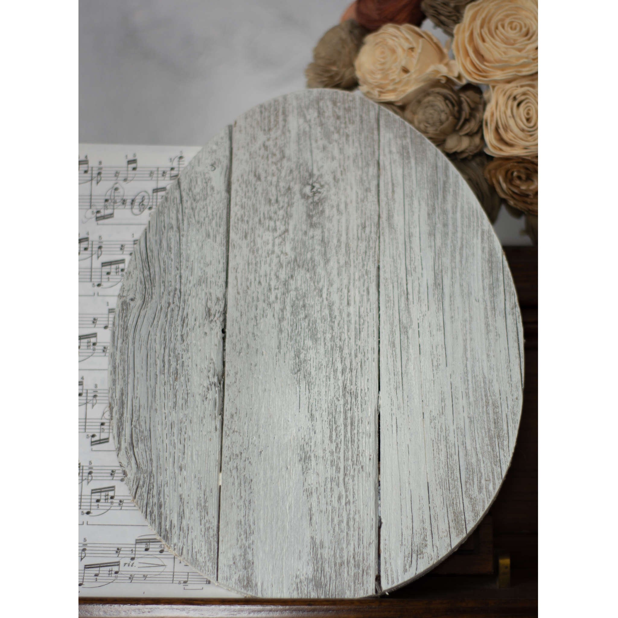 Farmhouse White Wash Wooden Large Egg | 9