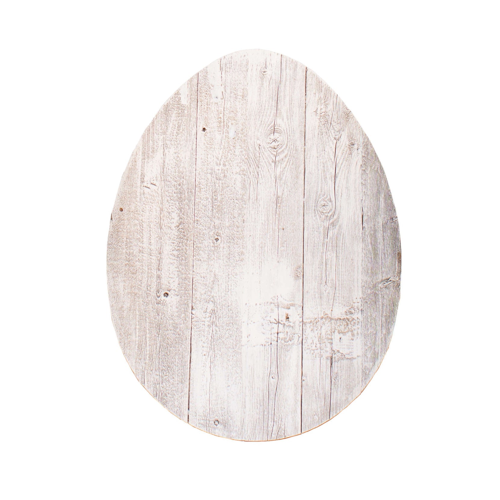 Farmhouse White Wash Wooden Large Egg | 9