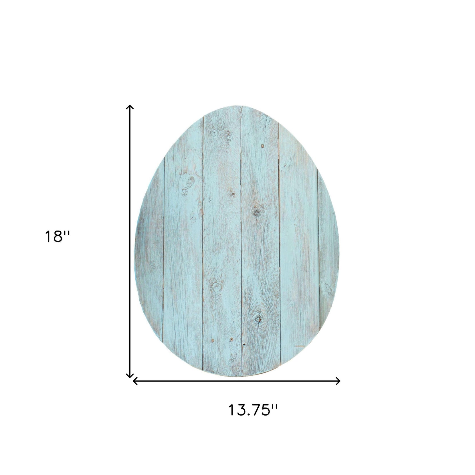 Rustic Farmhouse Turquoise Wooden Large Egg | 14