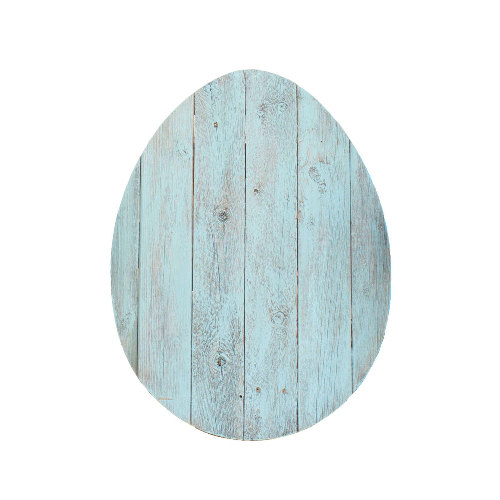 Rustic Farmhouse Turquoise Wooden Large Egg | 14