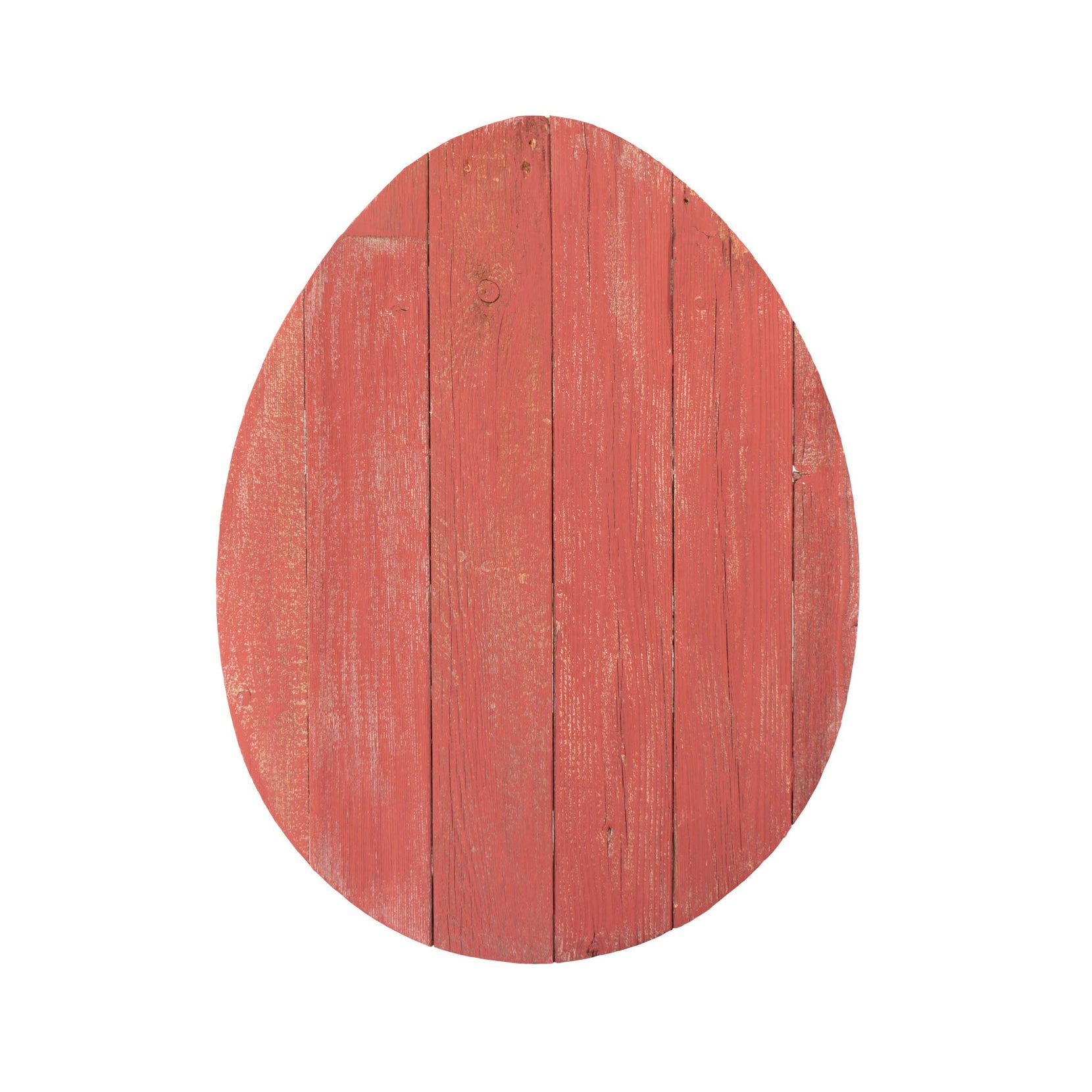 Rustic Farmhouse Red Wooden Large Egg | 14