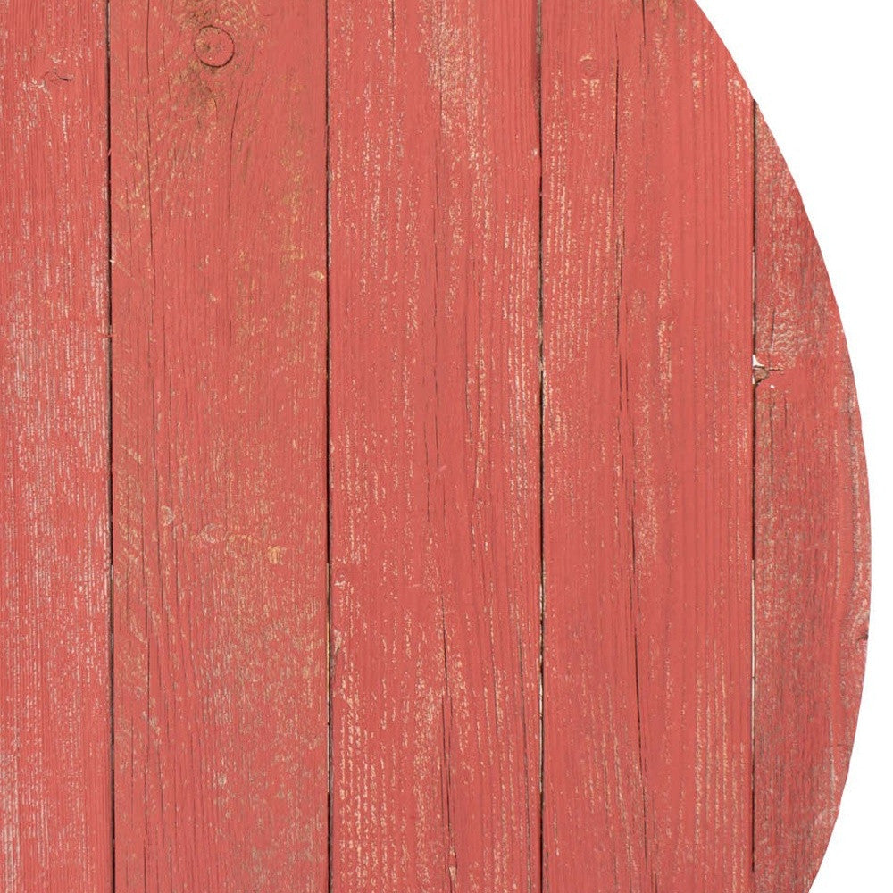 Rustic Farmhouse Red Wooden Large Egg | 14