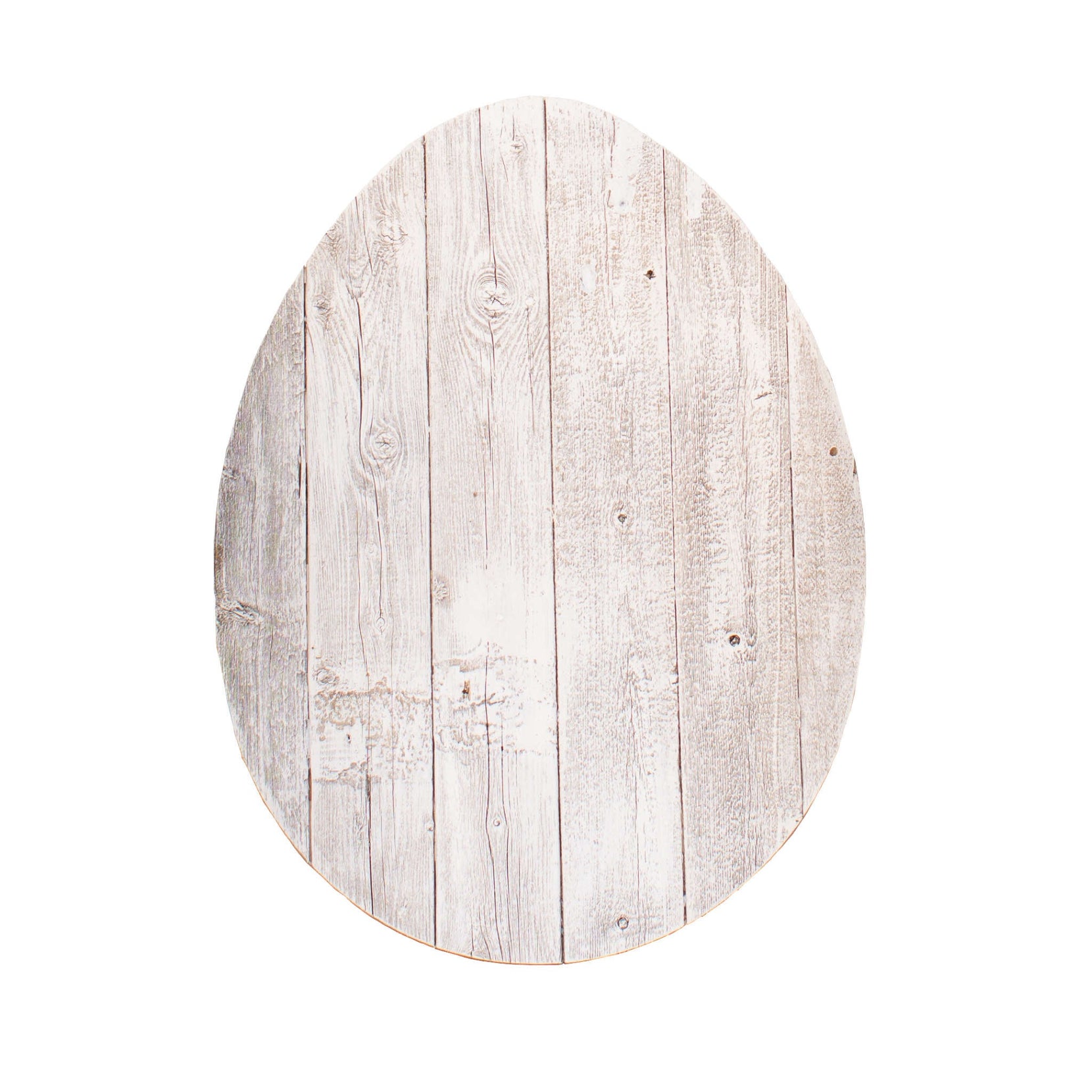 Rustic Farmhouse White Wash Wood Large Egg | 14