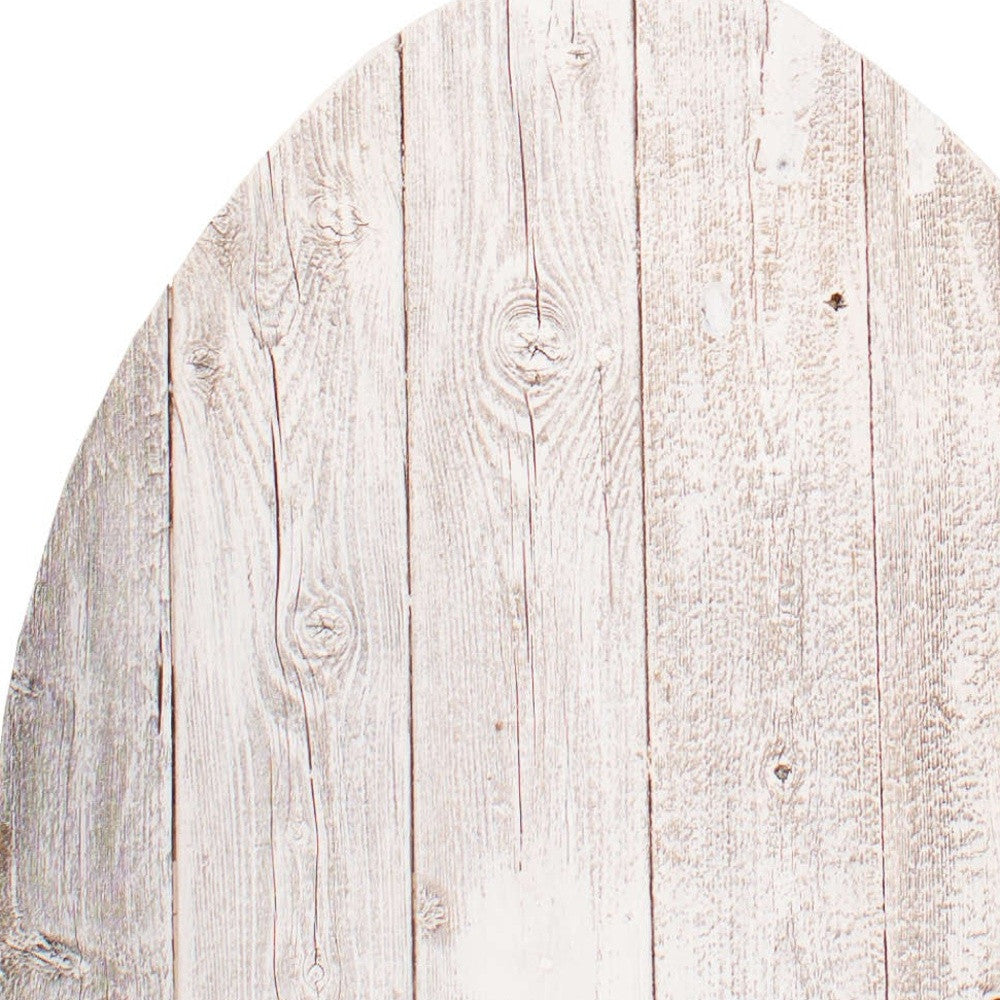 Rustic Farmhouse White Wash Wood Large Egg | 14