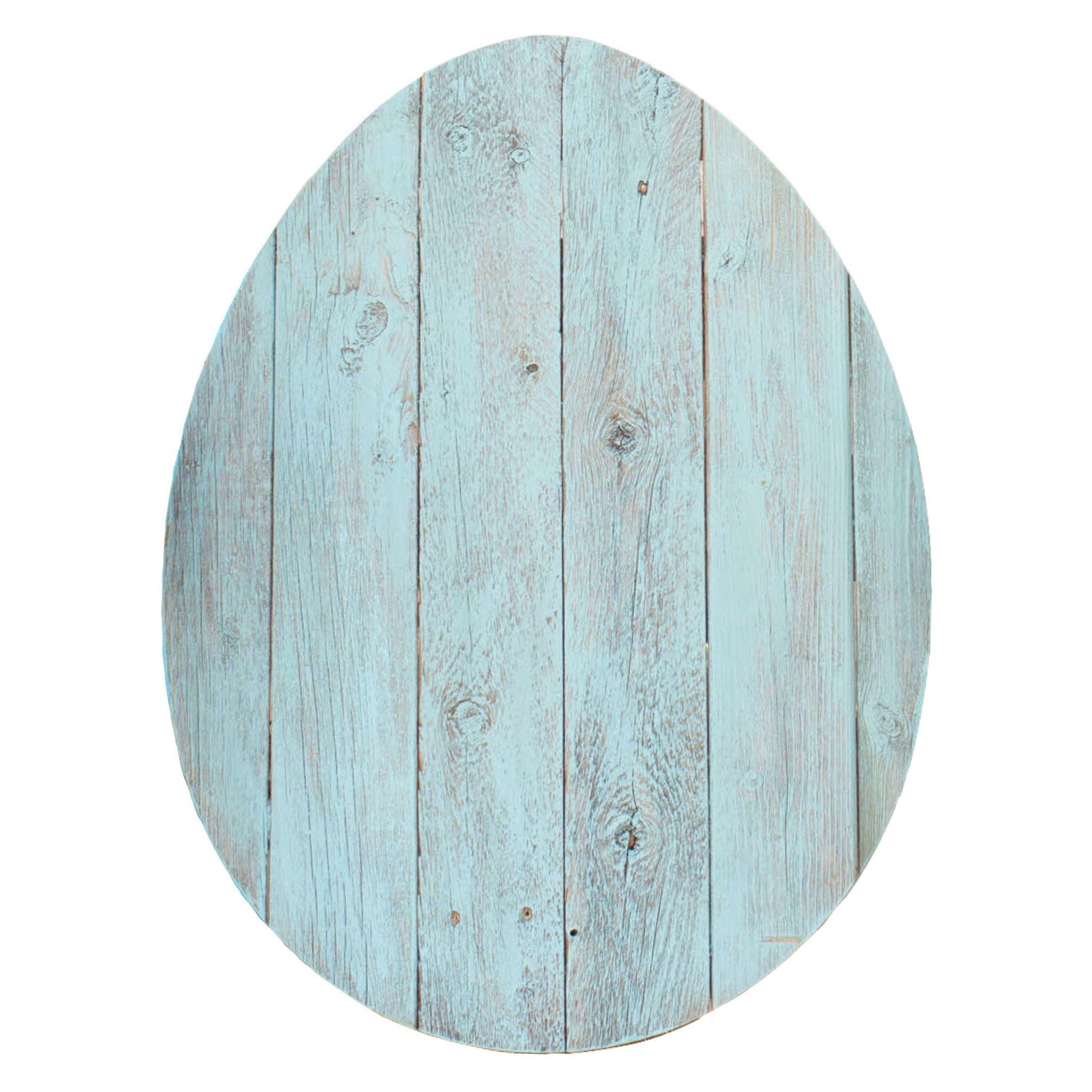 Rustic Farmhouse Turquoise Wood Large Egg | 18