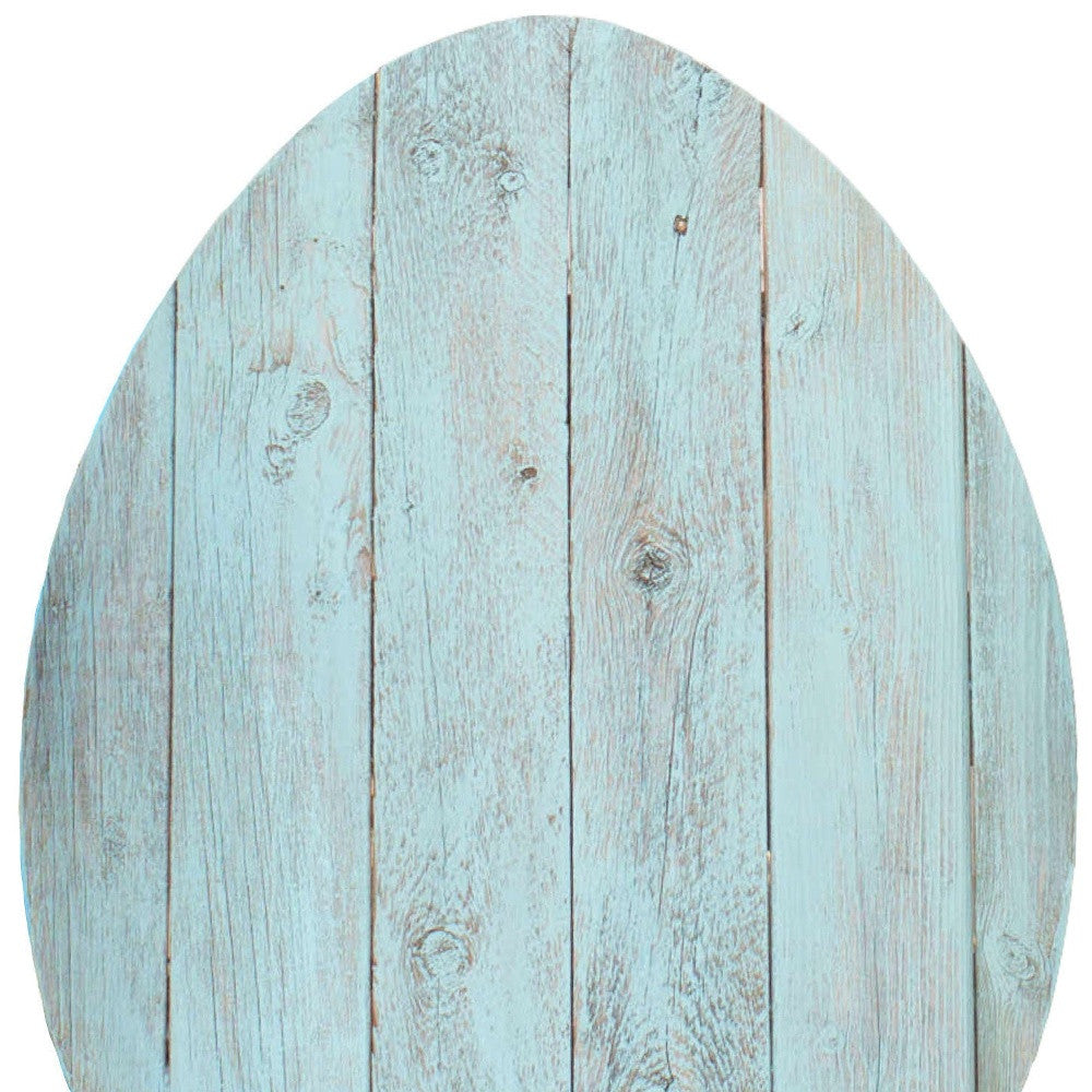 Rustic Farmhouse Turquoise Wood Large Egg | 18