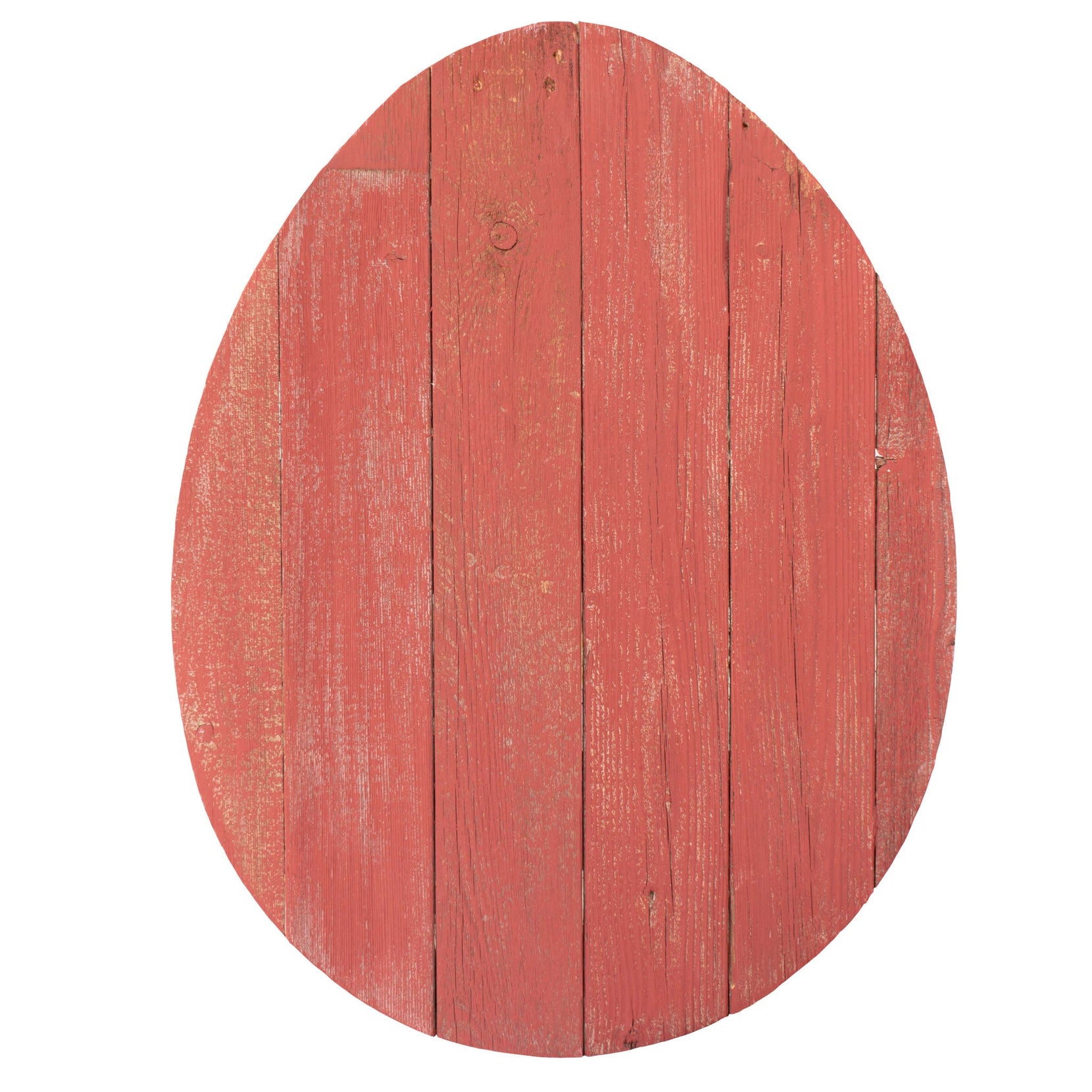 Rustic Farmhouse Red Wood Large Egg | 18