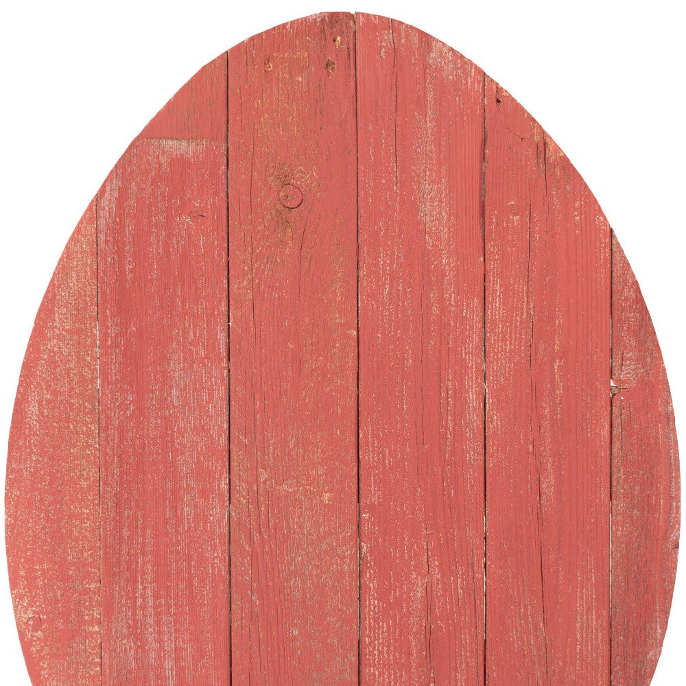 Rustic Farmhouse Red Wood Large Egg | 18