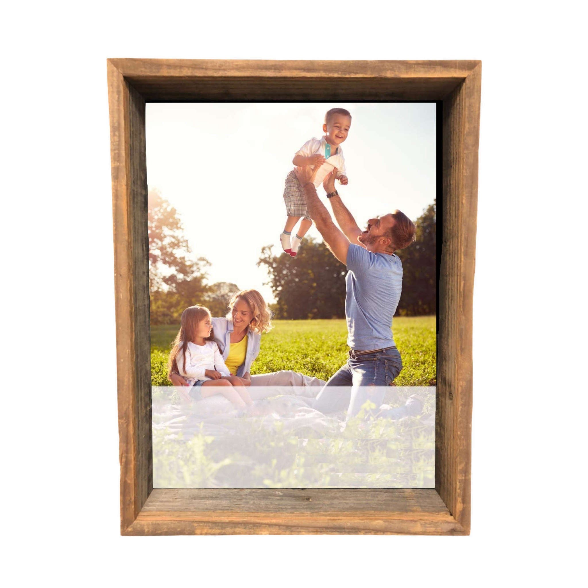 Rustic Farmhouse Dark Gray Wood Shadow Box Frame | 10