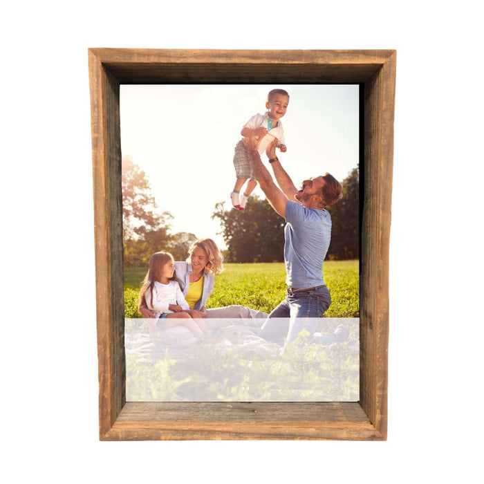 Rustic Farmhouse Gray Shadow Box Frame | 8"x10"