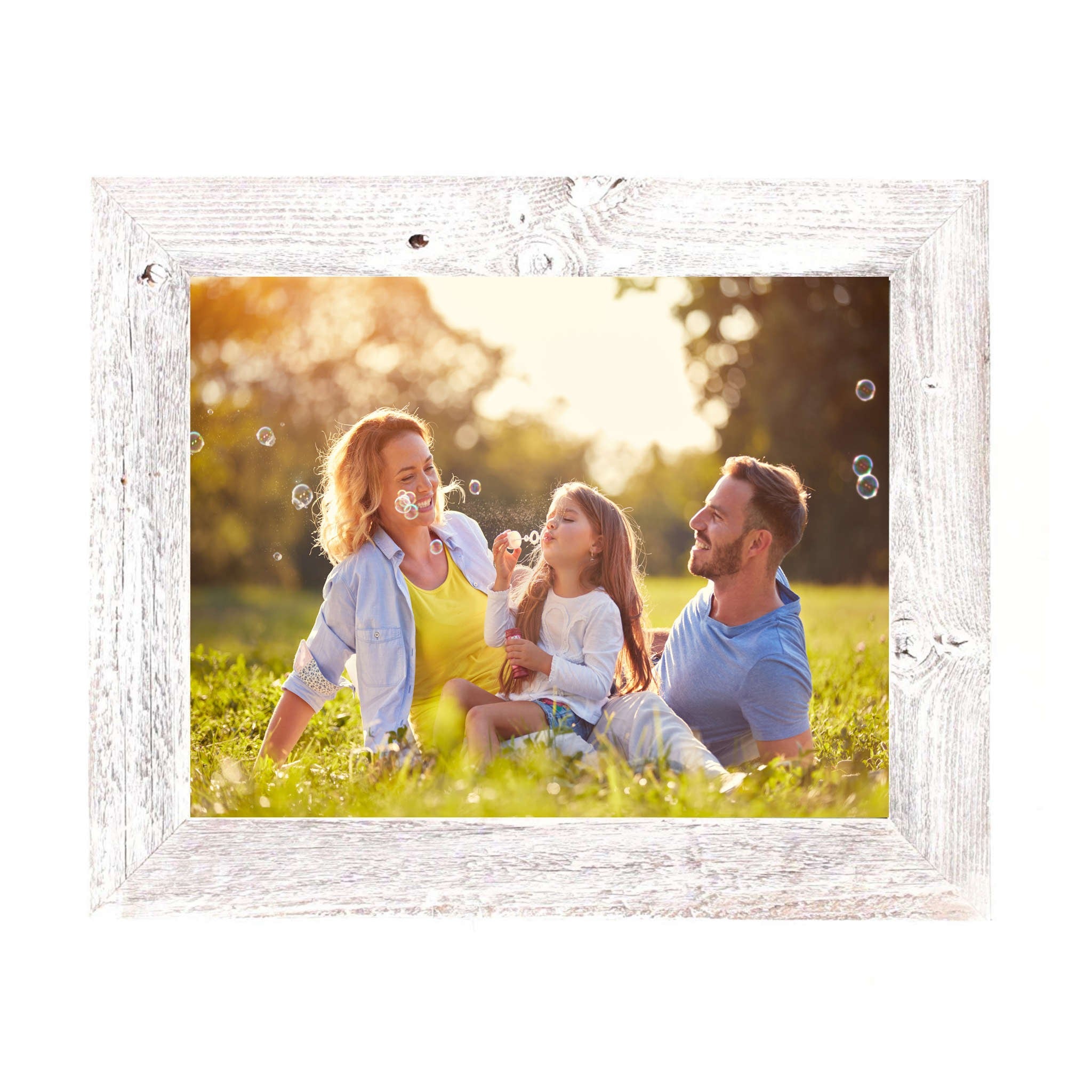 Rustic Farmhouse White-Wash Wood Frame | 12