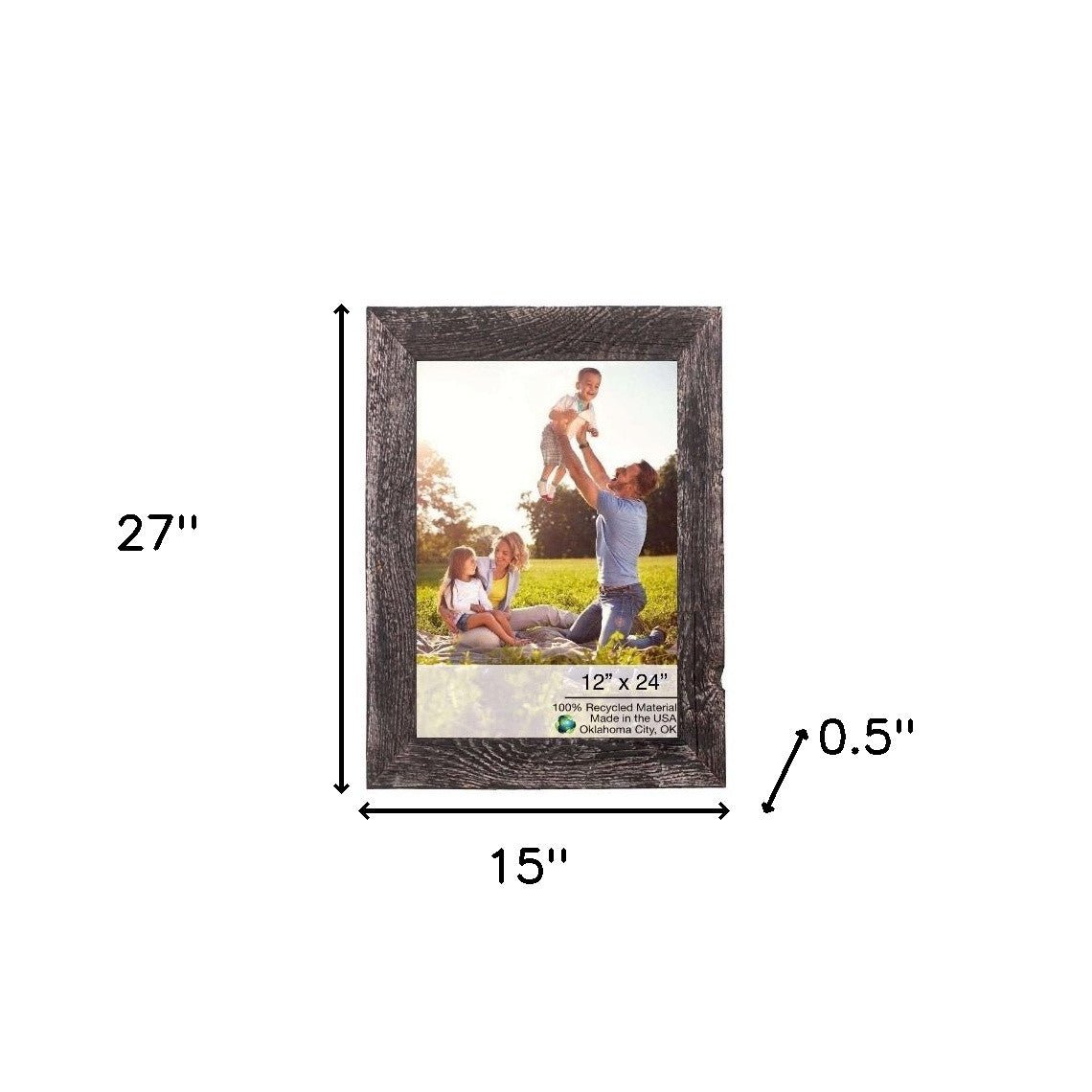 Rustic Farmhouse Black Wood Frame | 12