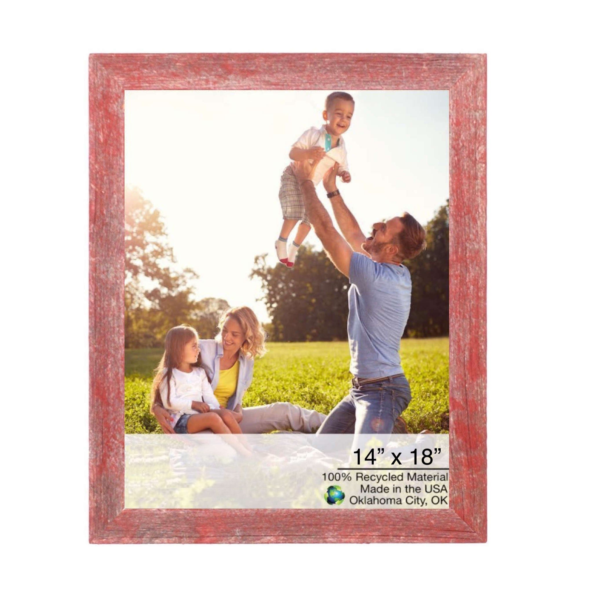 Rustic Red Wood Picture Frame | 14