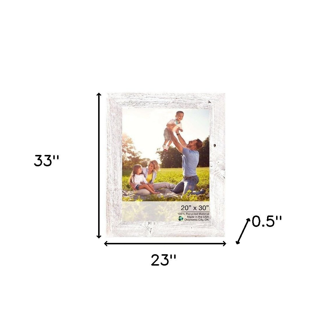Rustic Farmhouse White-Wash Wood Frame | 20