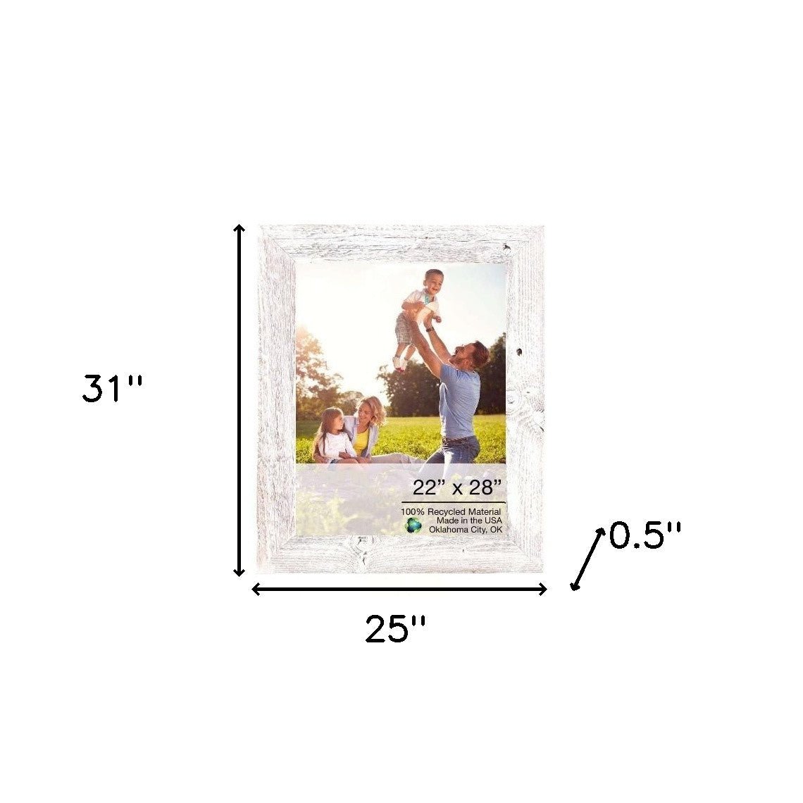 Rustic Farmhouse White-Wash Wood Frame | 22