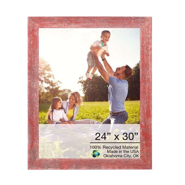 Rustic Farmhouse Red Wood Frame | 24