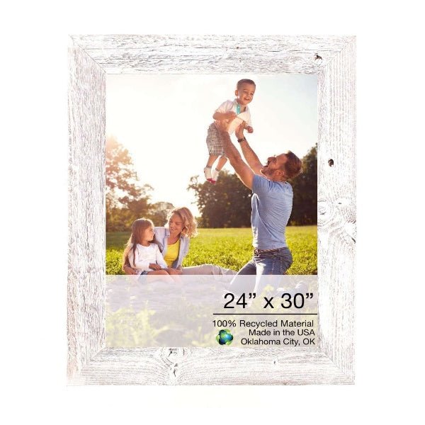 Rustic Farmhouse White-Wash Wood Frame | 24