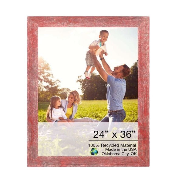 Rustic Farmhouse Red Wood Frame | 24