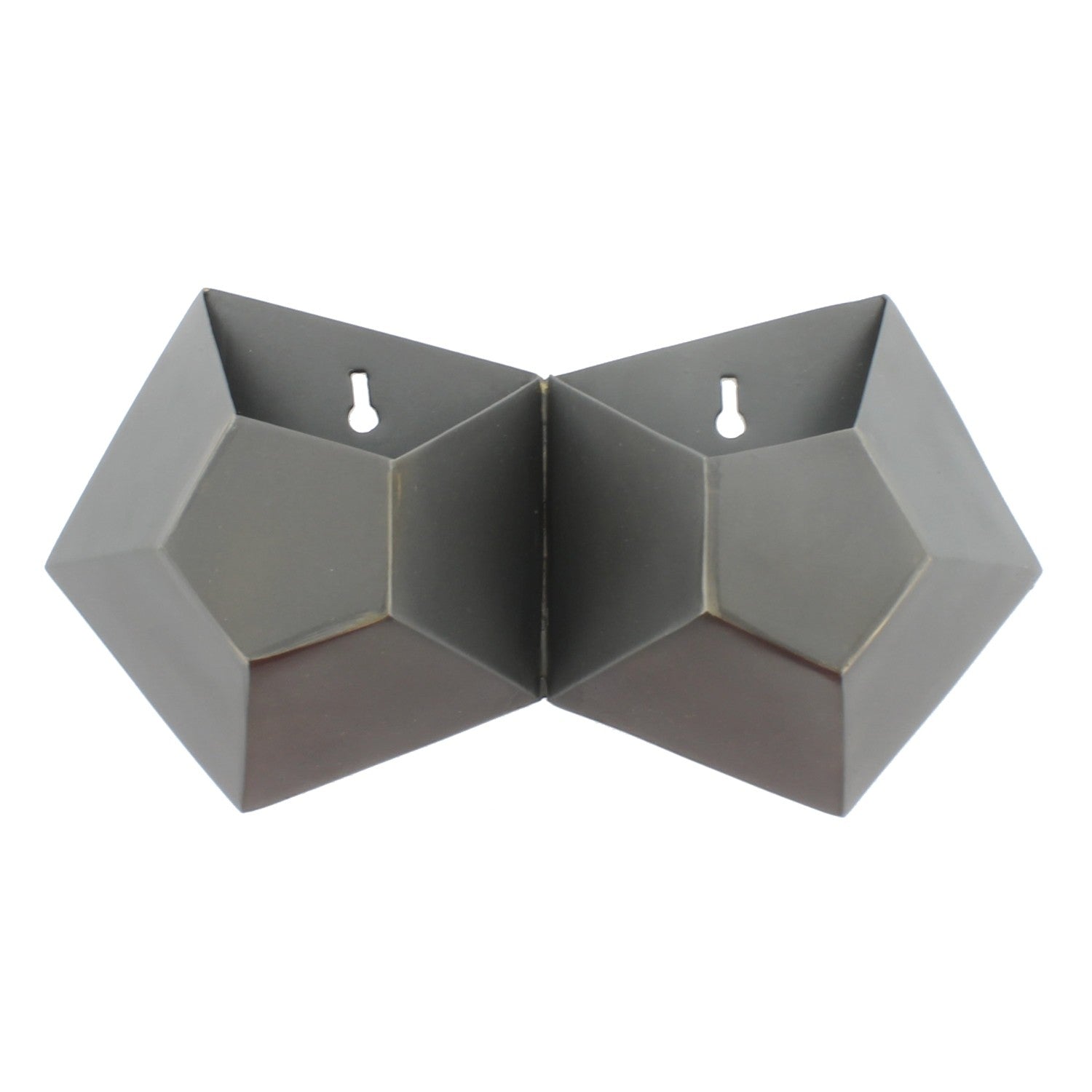 Double Pentagonal Iron Wall Vase | 6