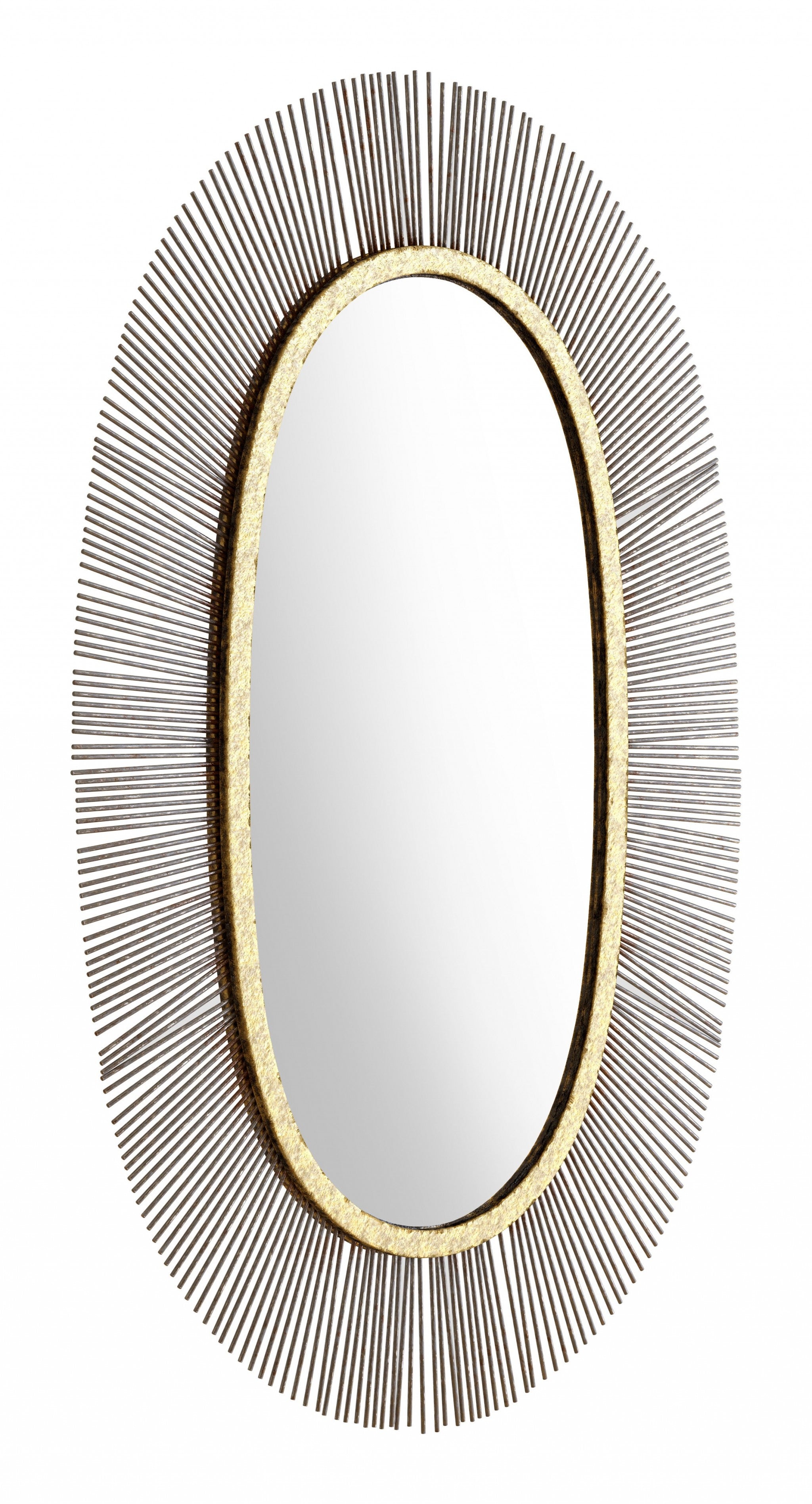 Black Oval Accent Wall Mirror | 24.5