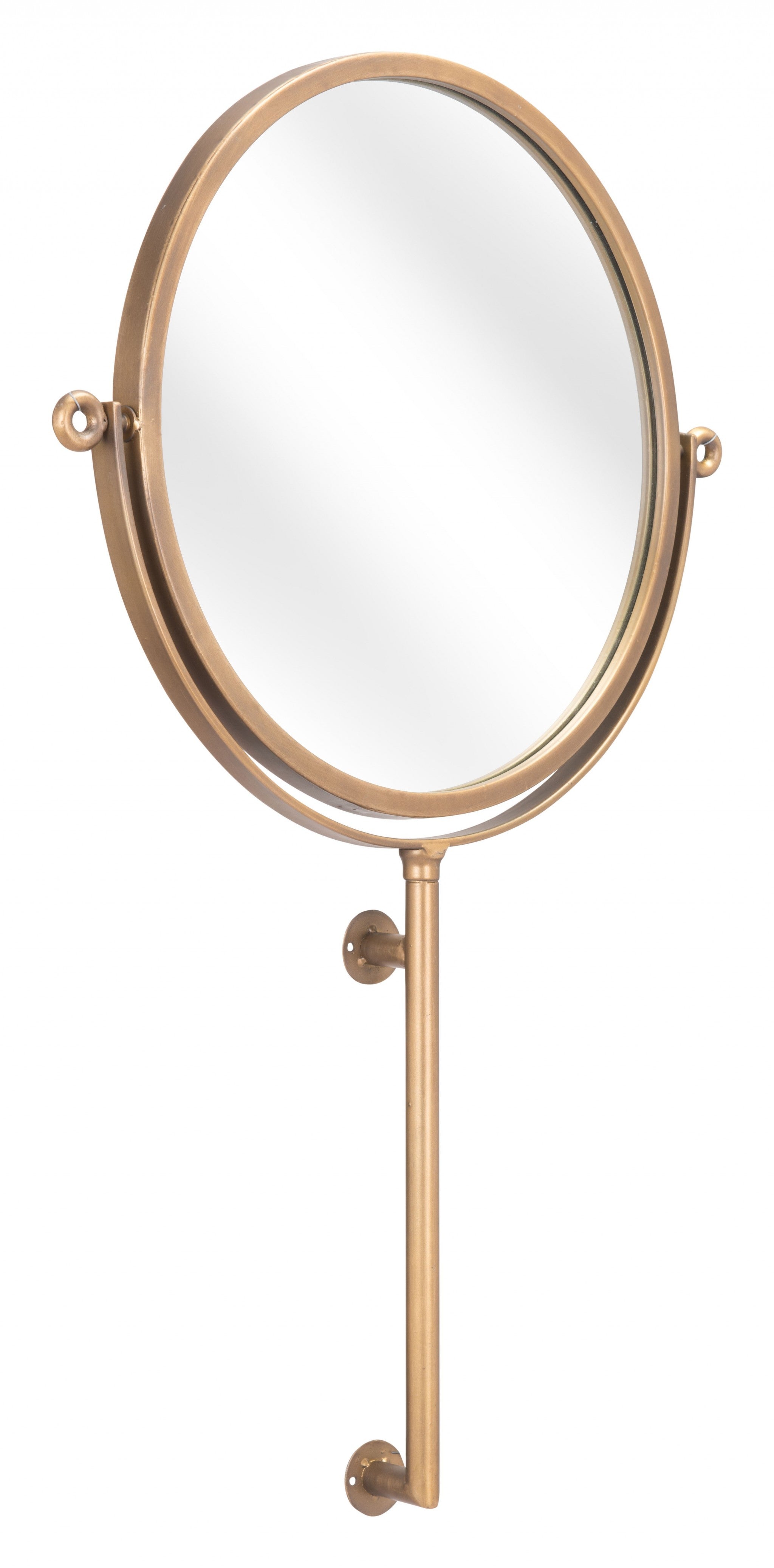 Gold Round Wall Mount Wall Mirror | 19