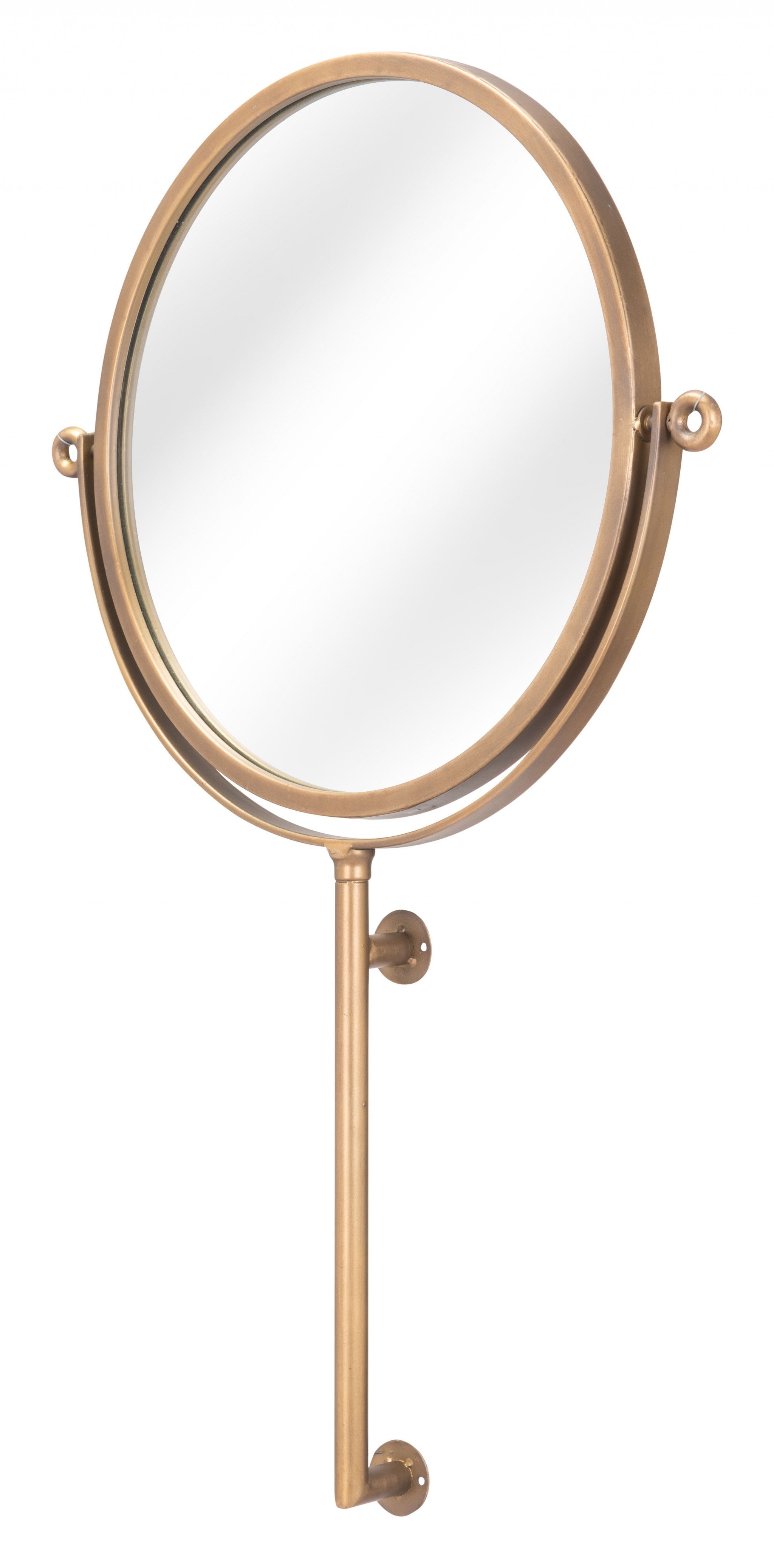 Gold Round Wall Mount Wall Mirror | 19