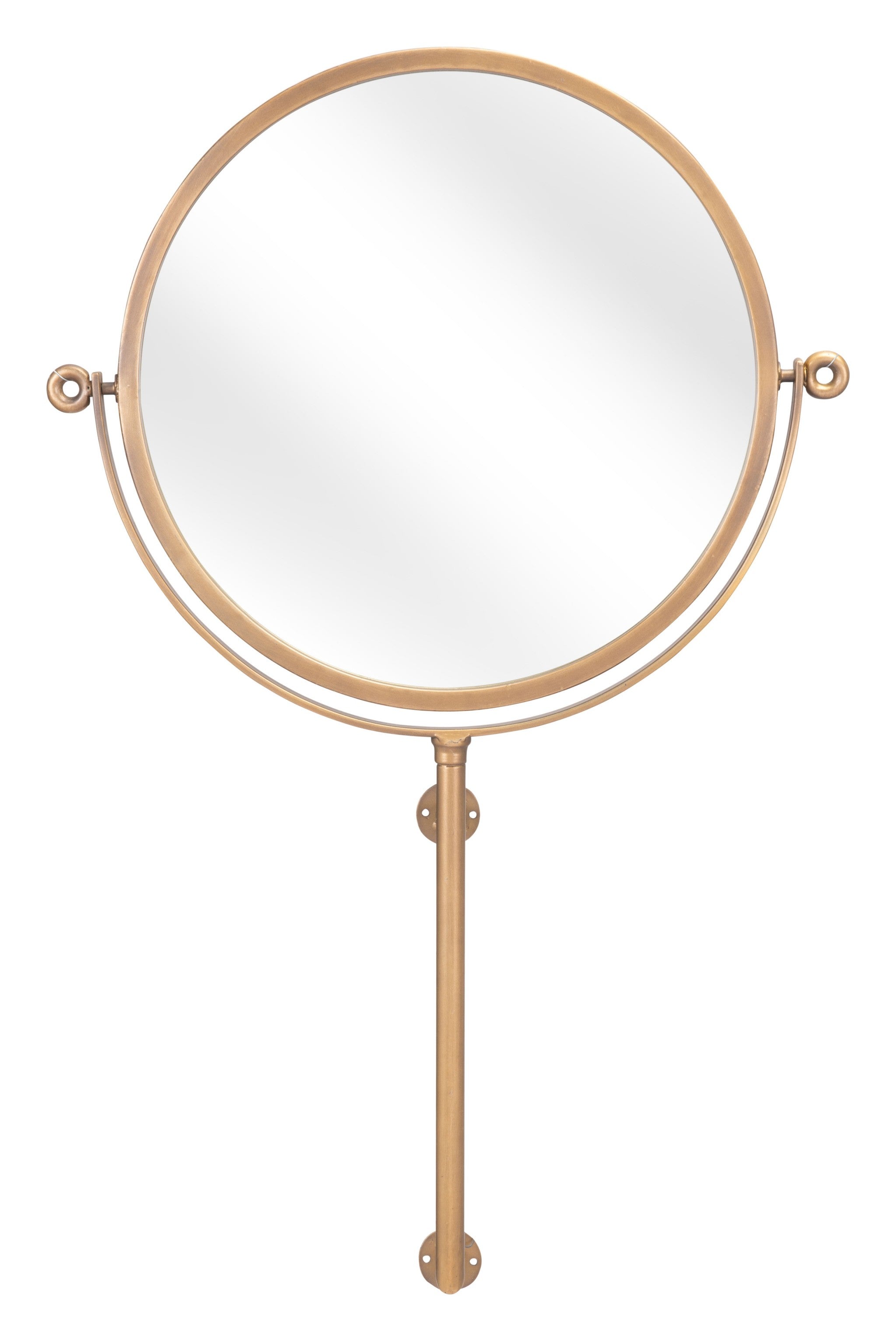 Gold Round Wall Mount Wall Mirror | 19