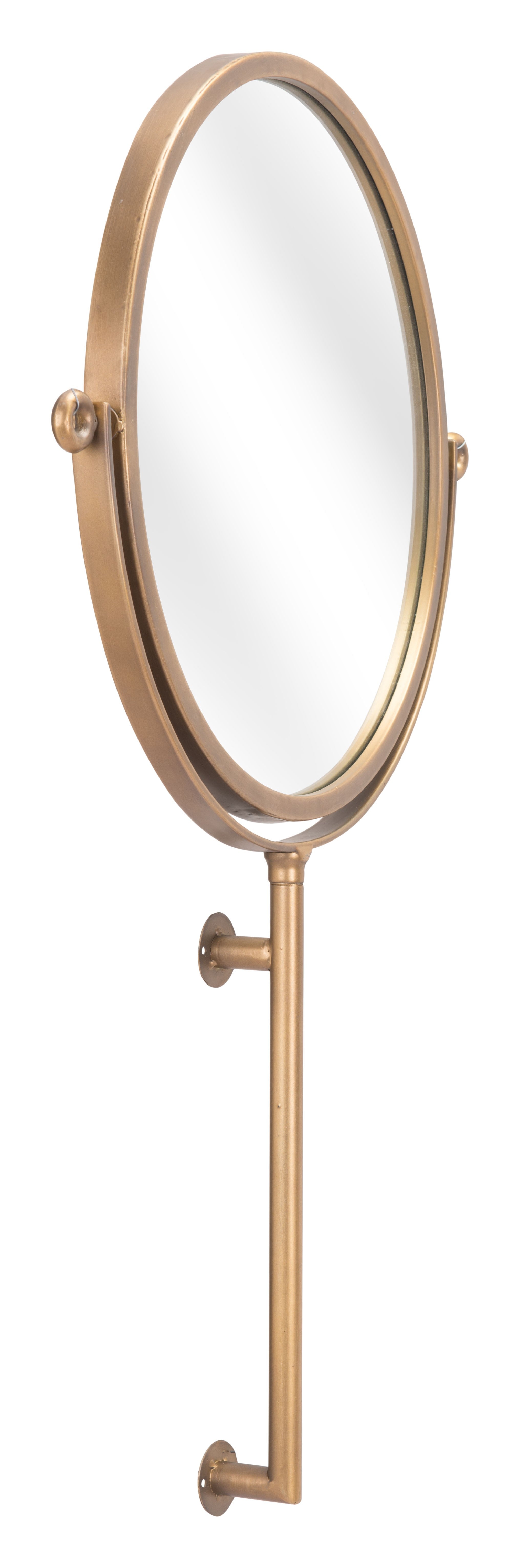 Gold Round Wall Mount Wall Mirror | 19