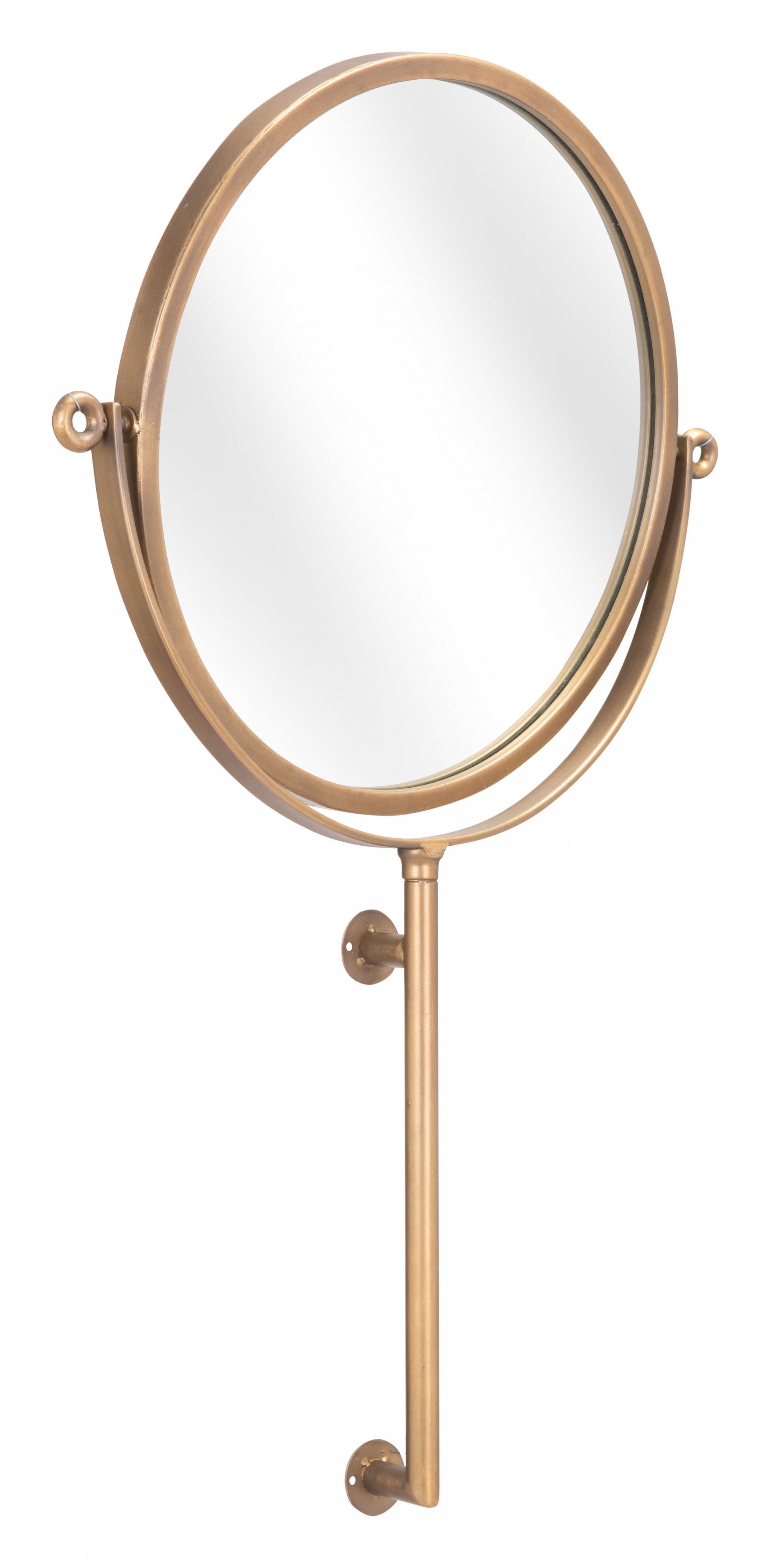 Gold Round Wall Mount Wall Mirror | 19