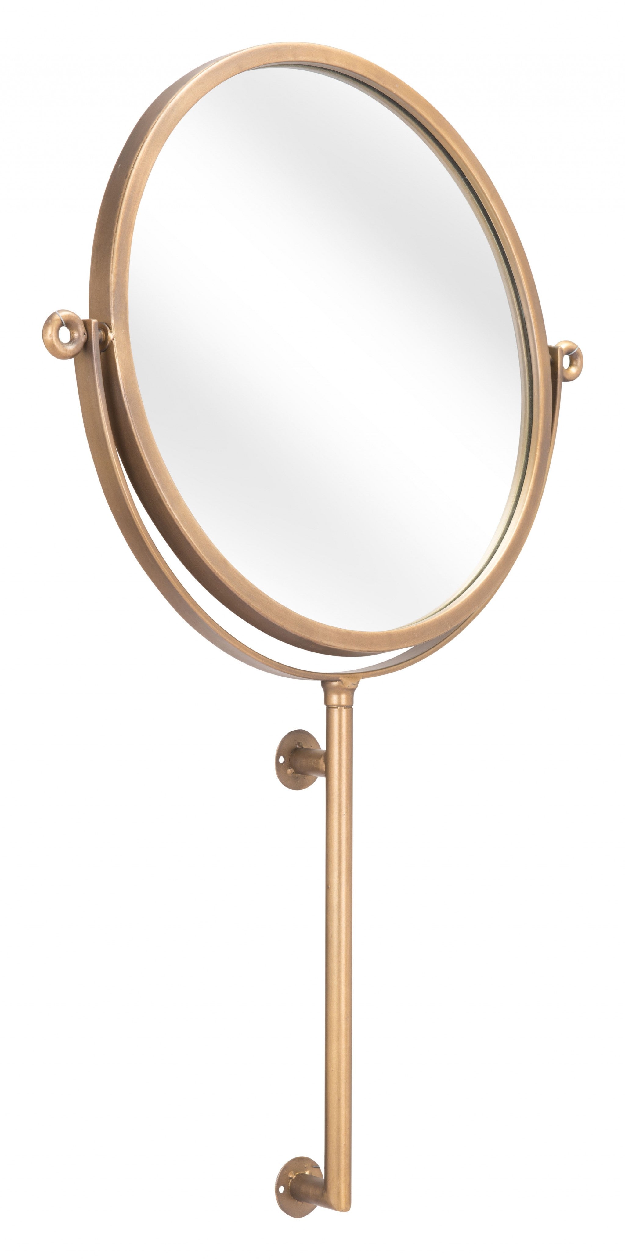 Gold Round Wall Mount Wall Mirror | 19